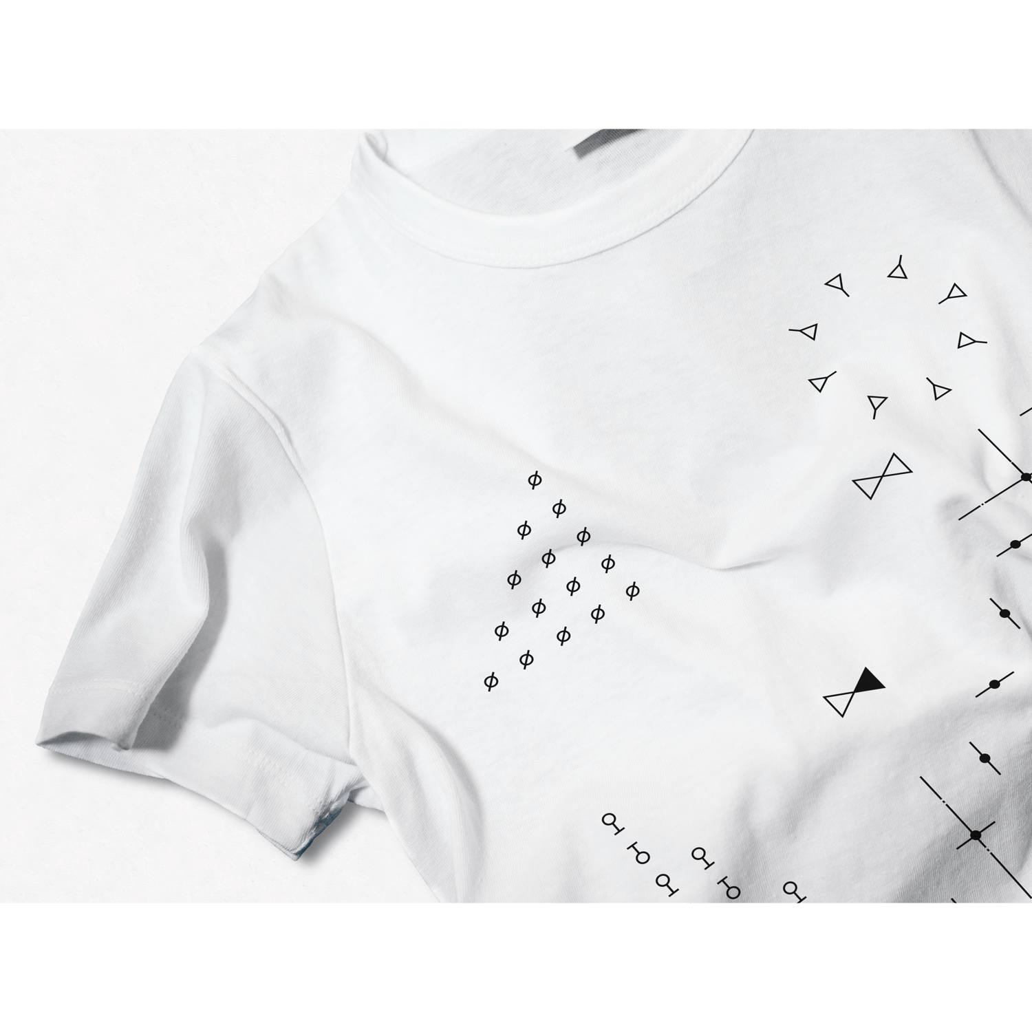 A t-shirt with a building symbol illustration for a construction company