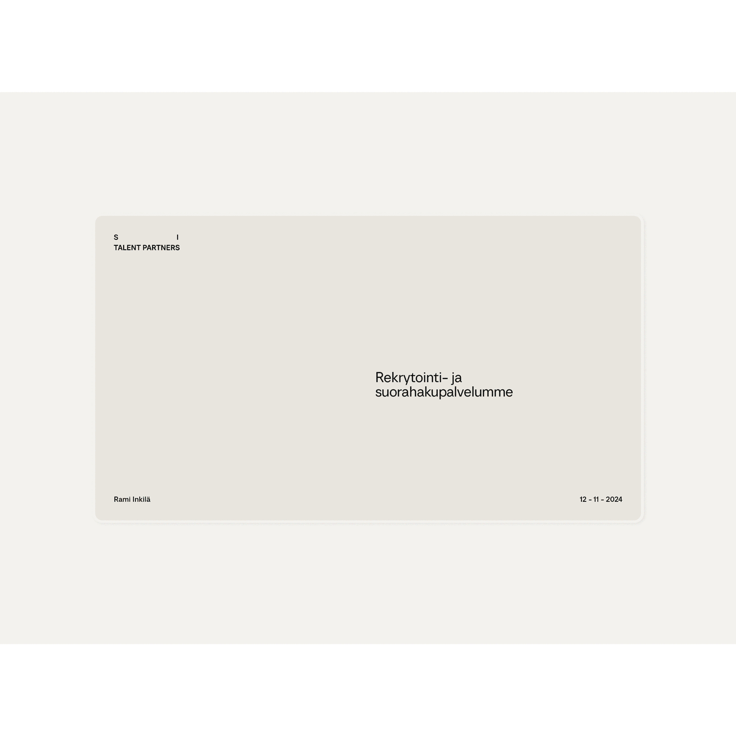 Presentation slides for a recruitment agency