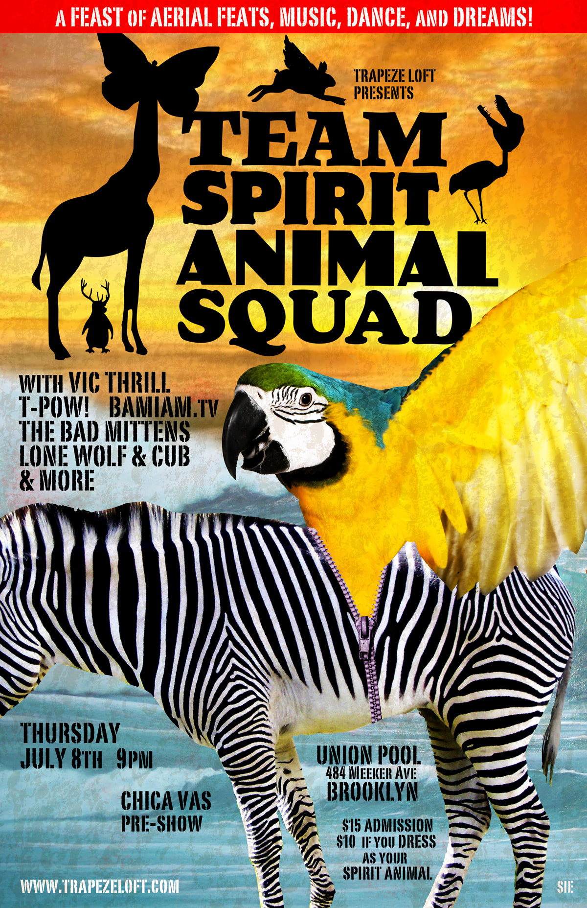 Josh S - Team Spirit Animal Squad & Trapeze Loft Posters Josh S - Team Spirit Animal Squad & Trapeze Loft Posters