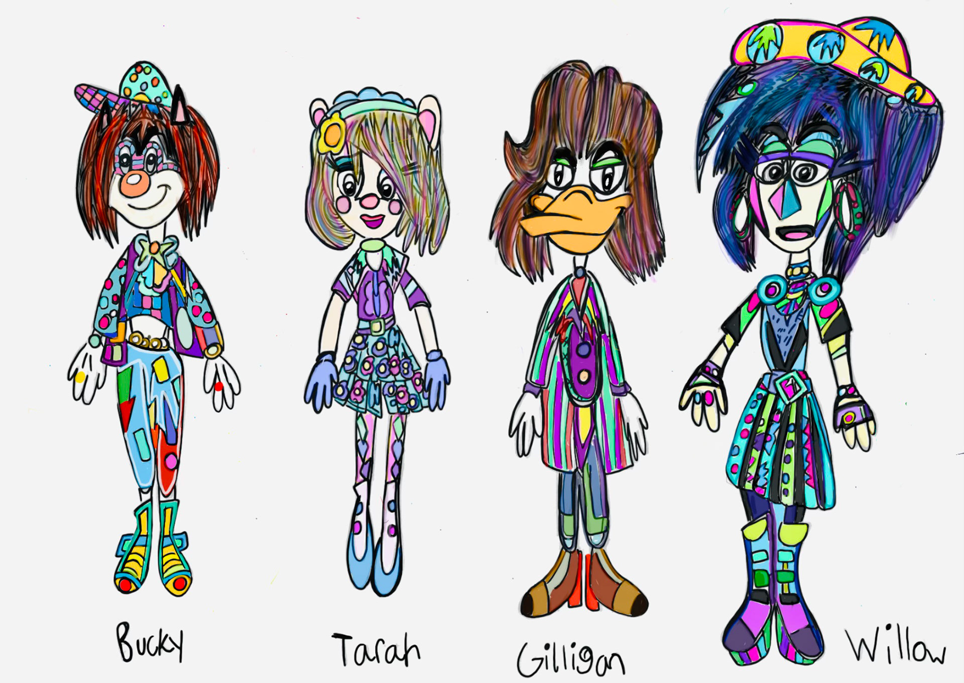 Bucky, Tarah, Gilligan, Willow