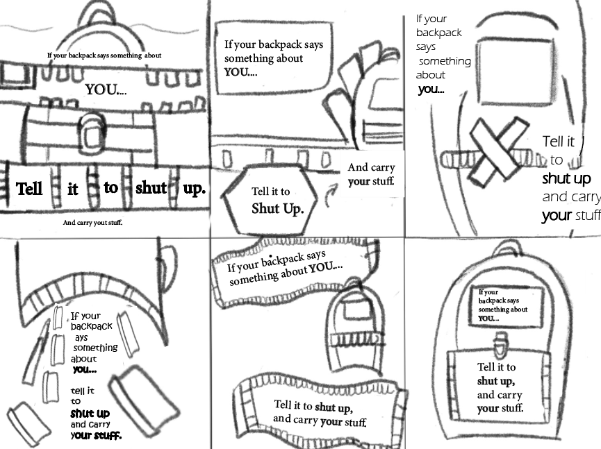 Backpack Ad Sketches