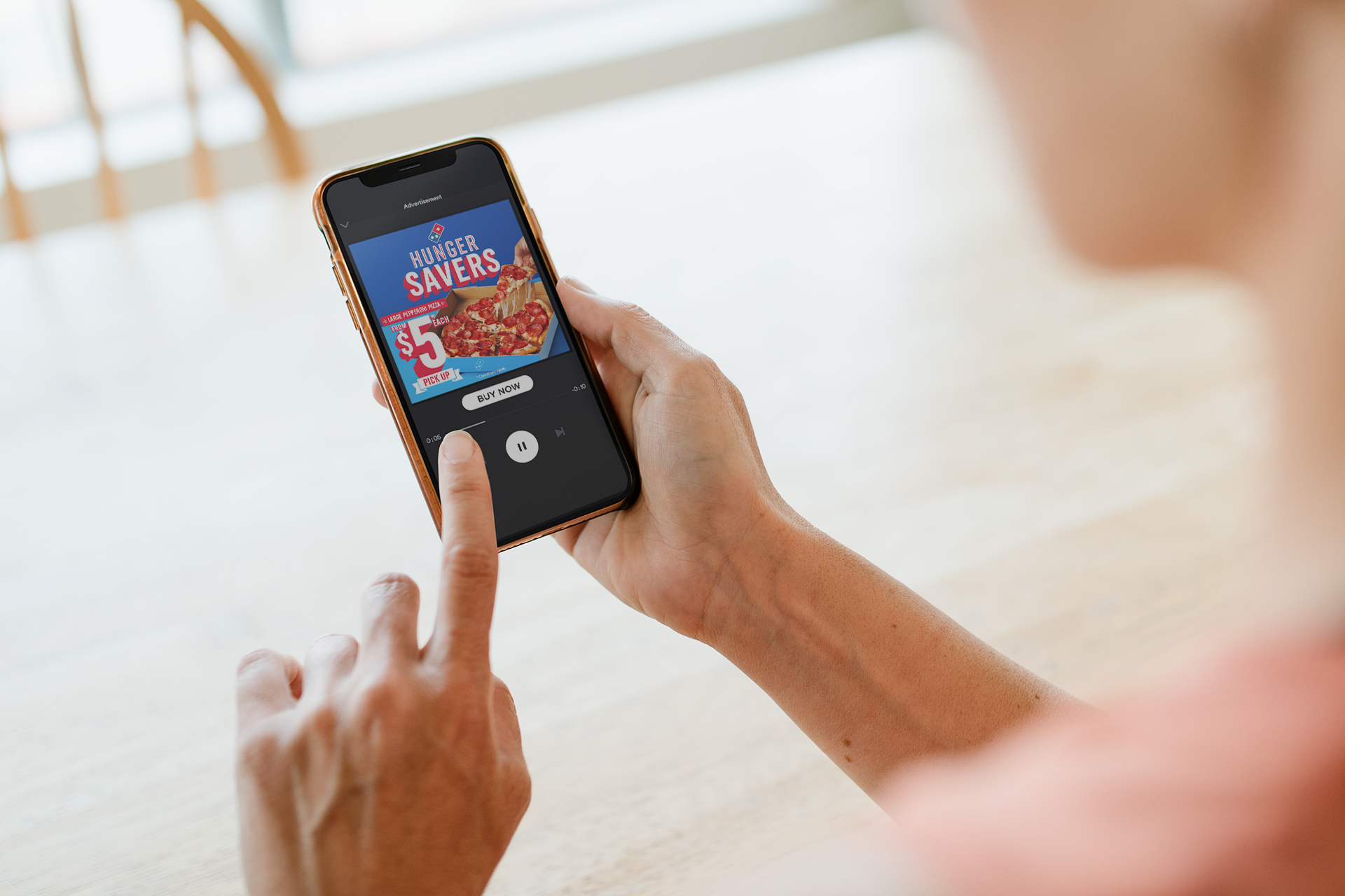 Domino's Hunger Savers Spotify Ad Mockup