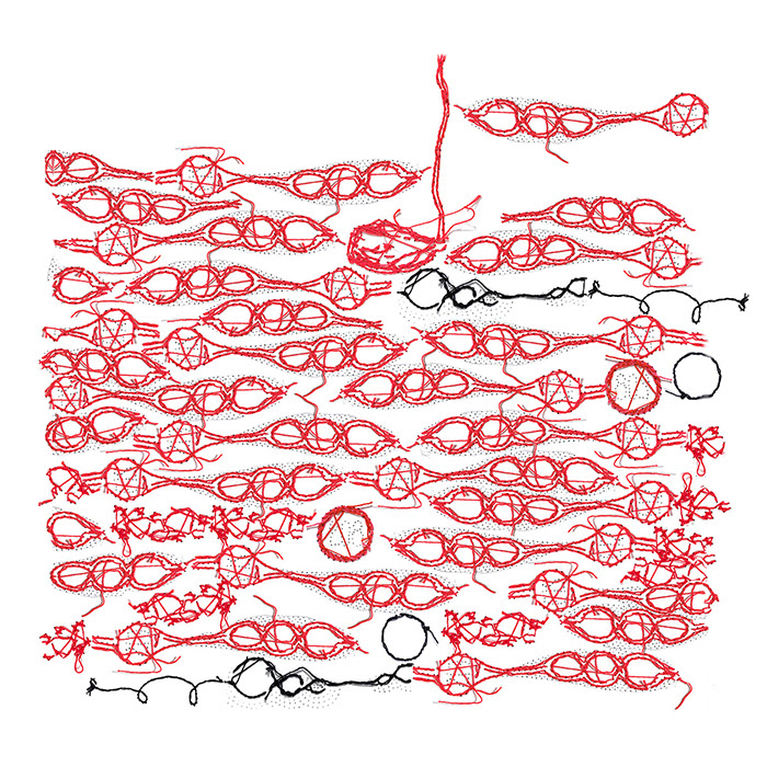 Digitale Stickerei, ROTE NETZE 4