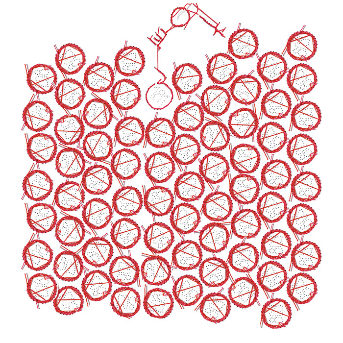 Digitale Stickerei, ROTE NETZE 6
