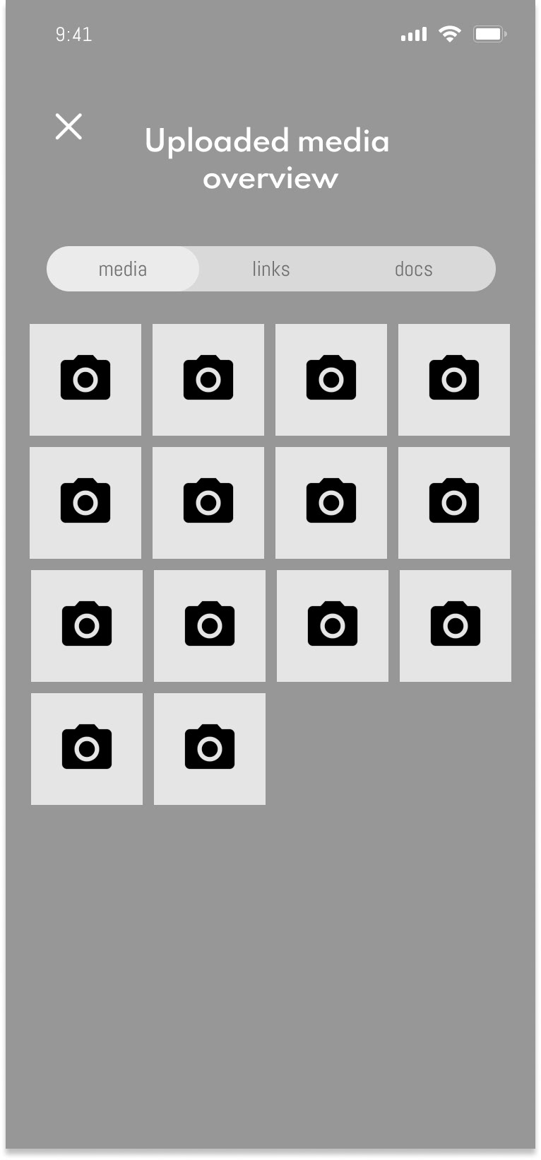 Uploaded media overview