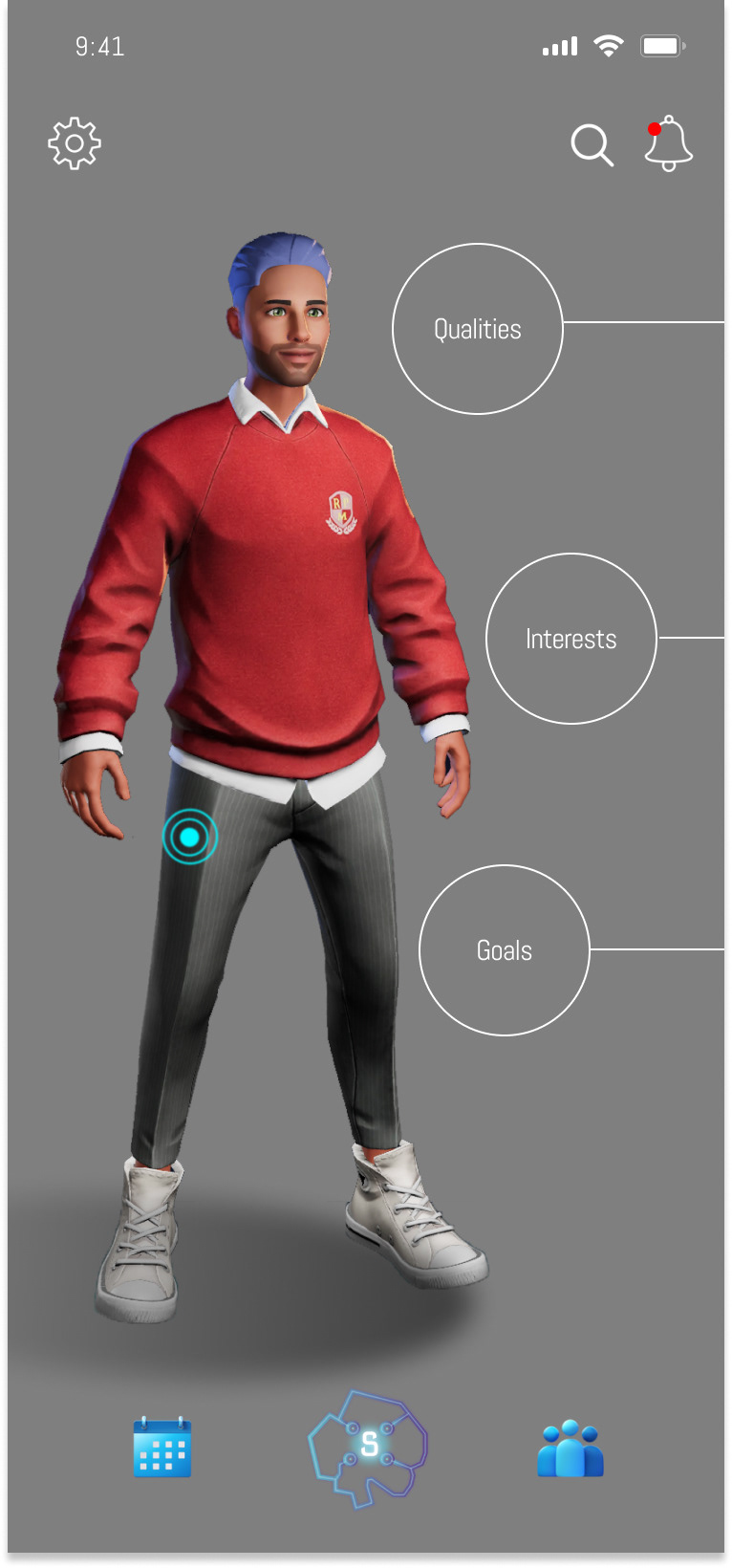 Homepage / profile page