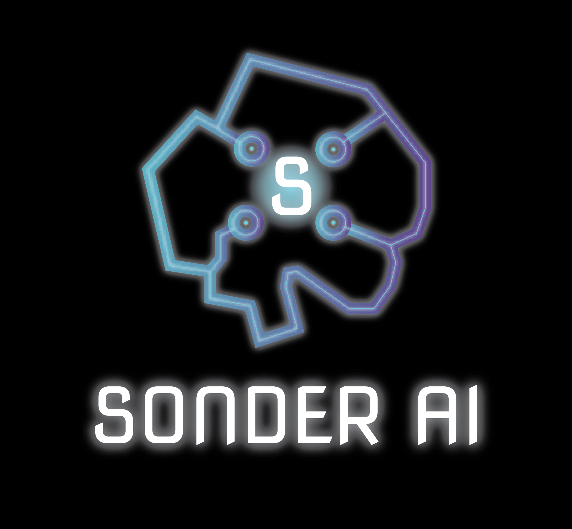Sonder AI logo / black background
