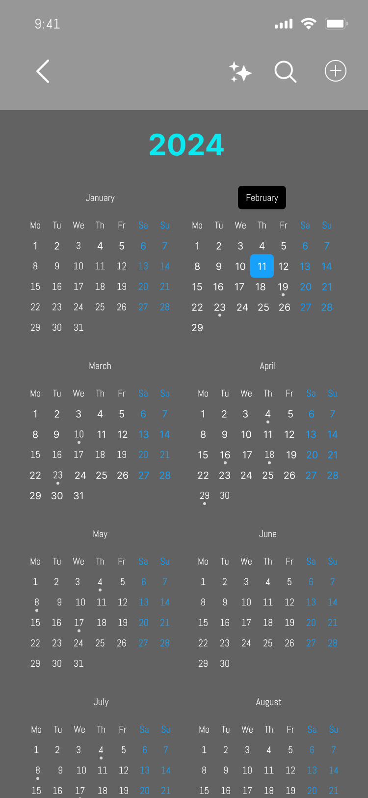 Year view