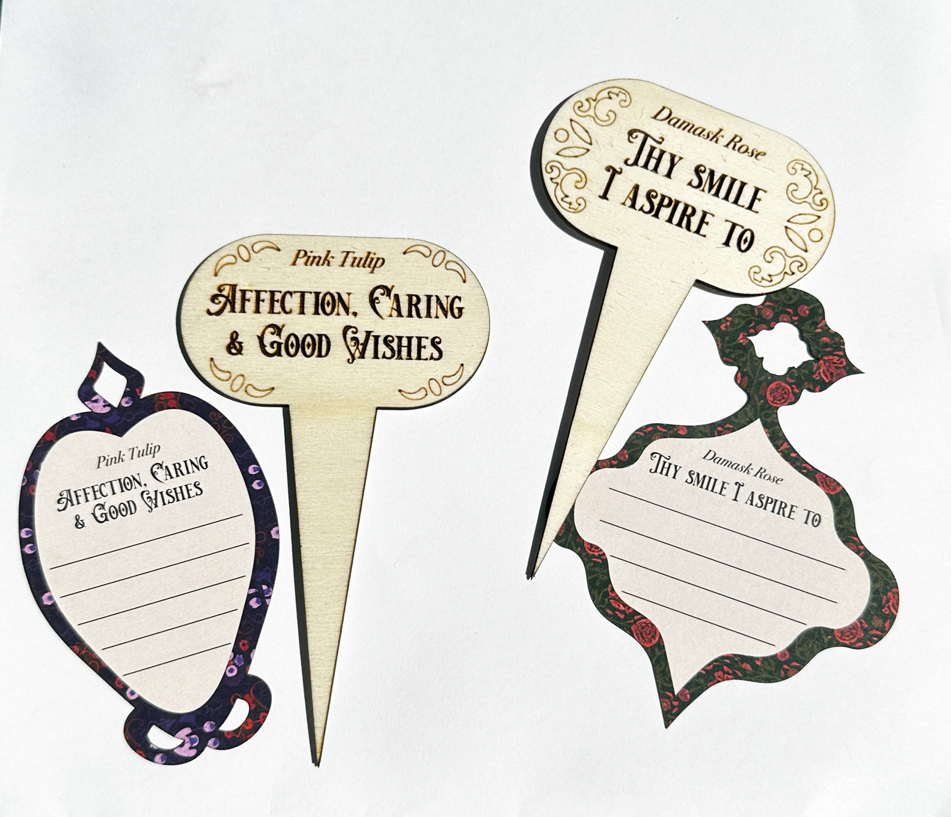 Labels for growing flowers & bouquets