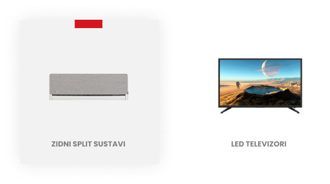 Product type navigation; hover state