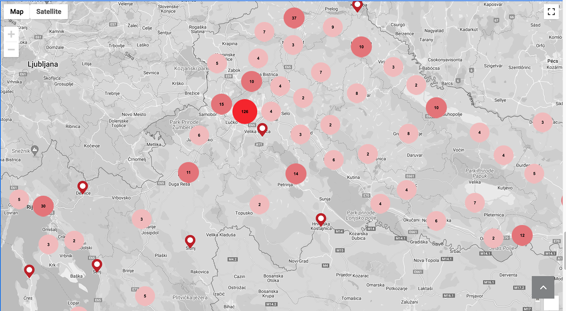 'Where to buy' map