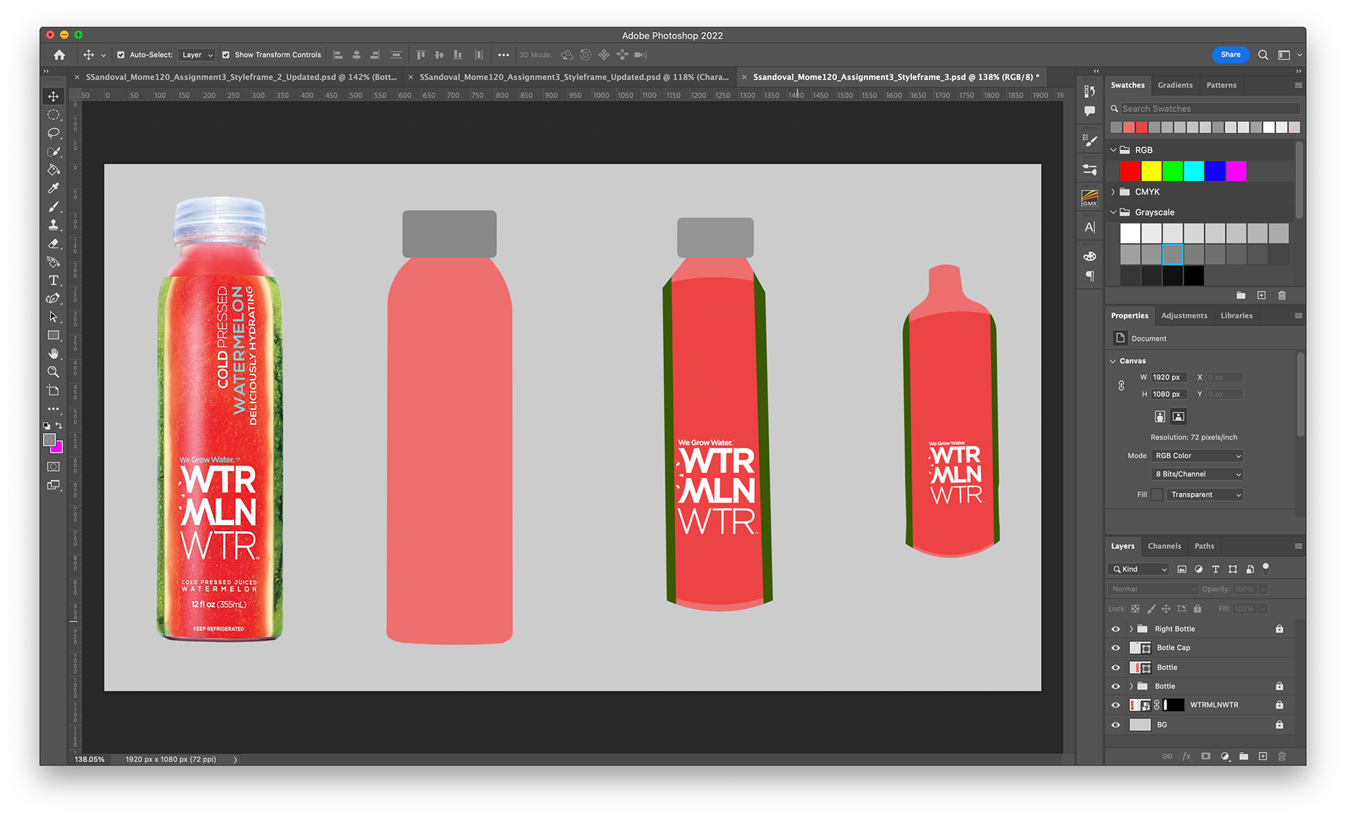 Recreating WTRMLN WTR into illustrative style