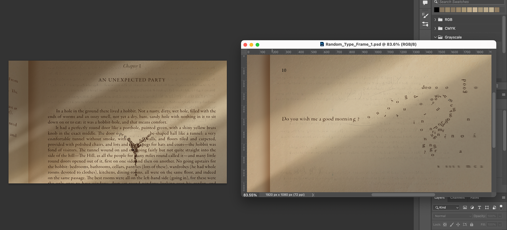 Adding light, color, and texture in Photoshop