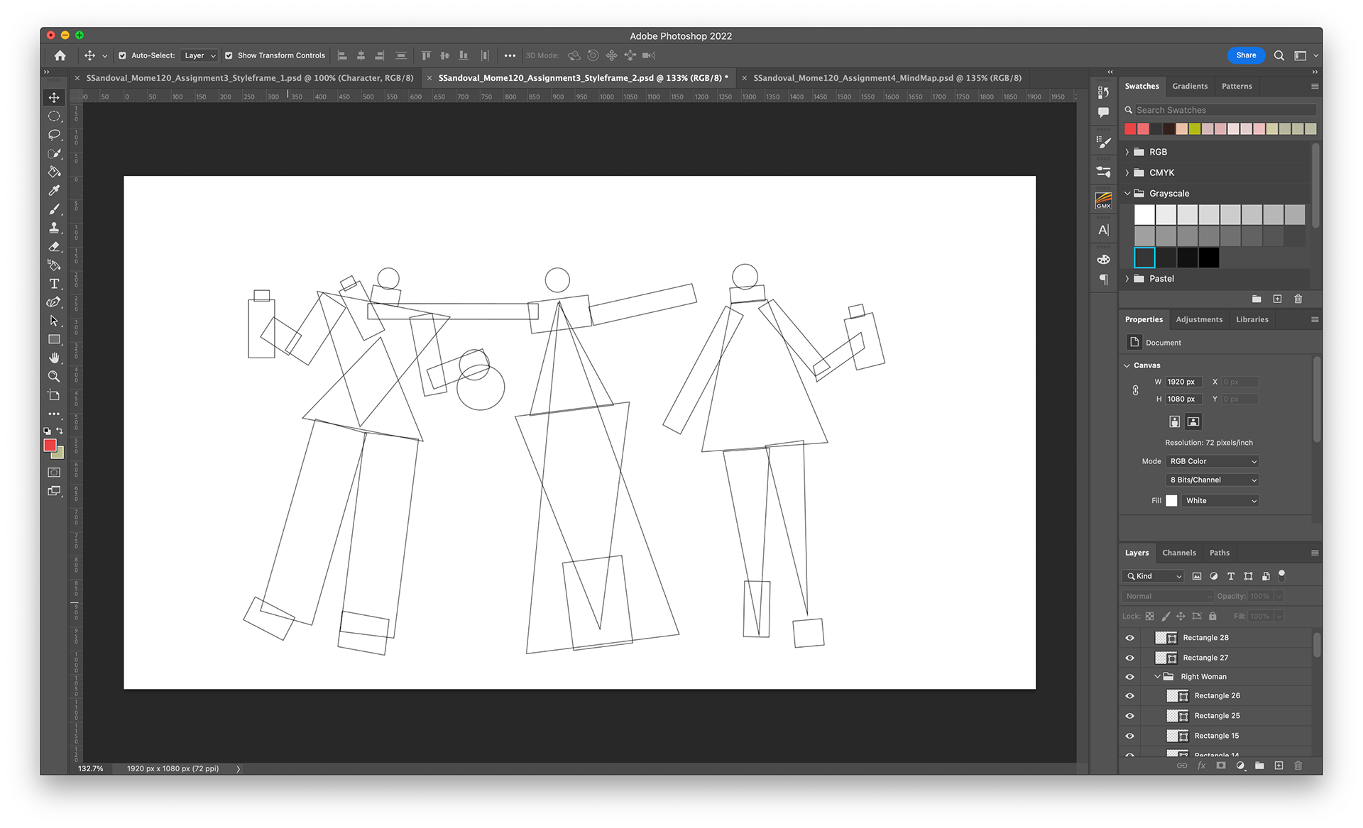 Playing with shapes in motion
