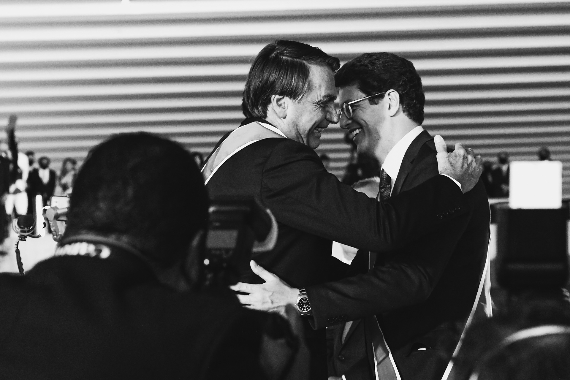 Presidente Jair Bolsonaro e Ricardo Salles, cerimônia do Dia do Diplomata, Palácio Itamaraty, 10/08/2020.