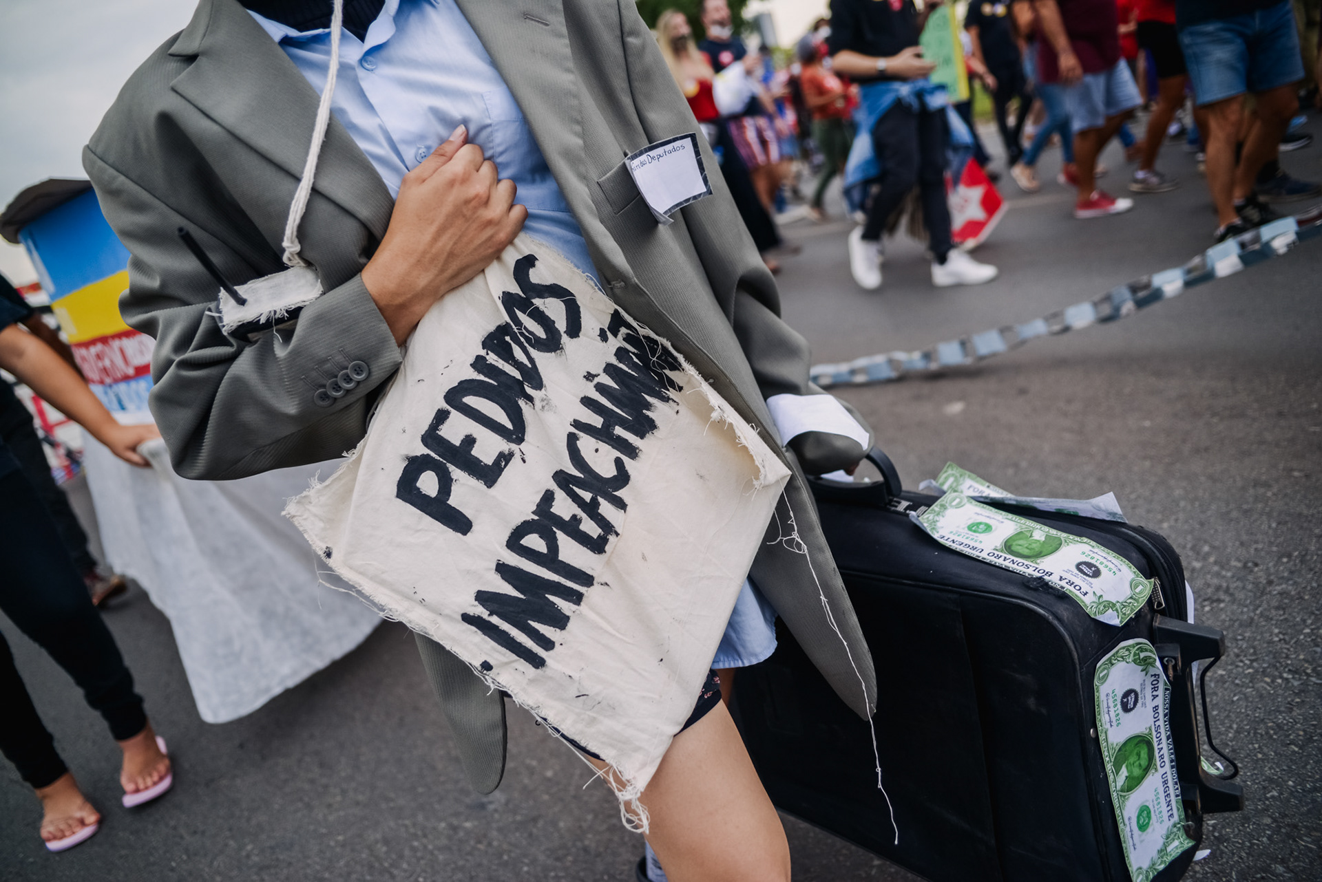 Protesto contra o Presidente Jair Bolsonaro, realizado na cidade de Brasília, DF, 02/10/2021.
