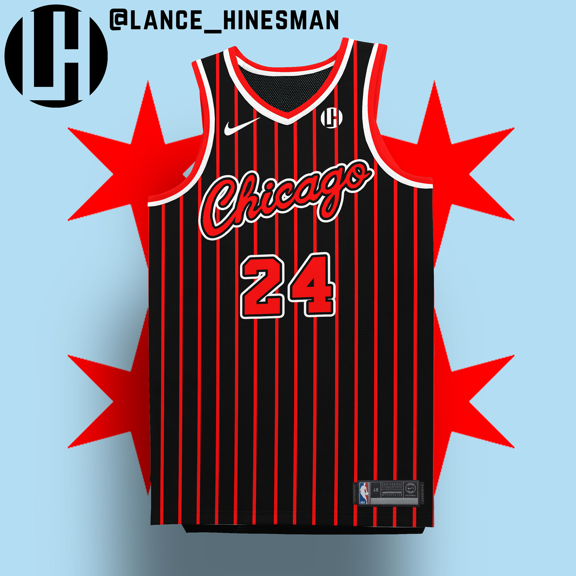 Lance Hinesman - NBA Christmas Sweater Jersey Concepts