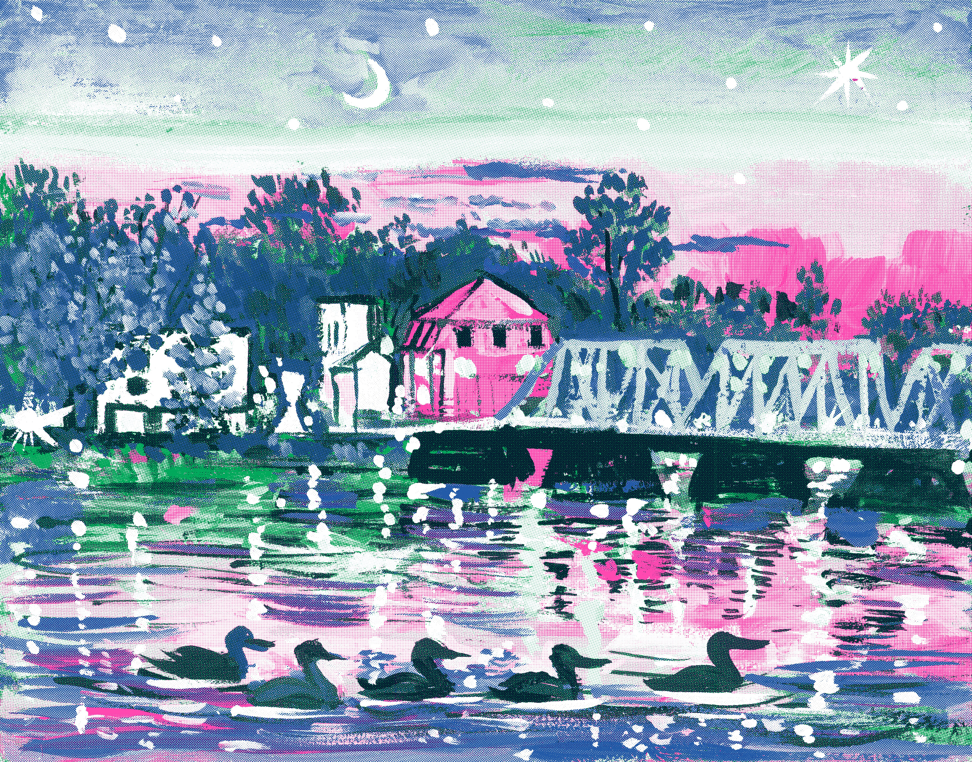 New Hope At Dusk Risograph Print 2023