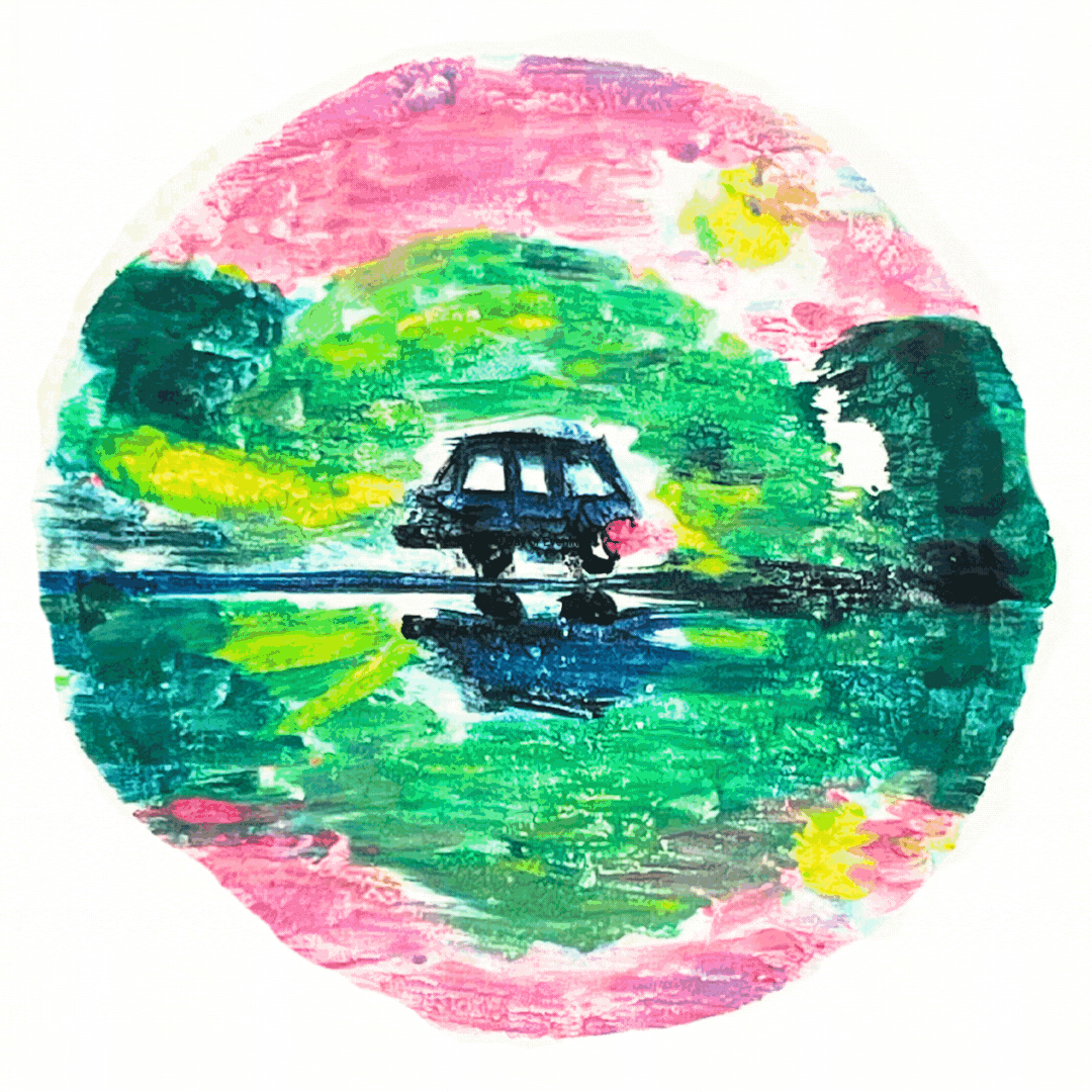 Old Mine Road Monoprint Animation