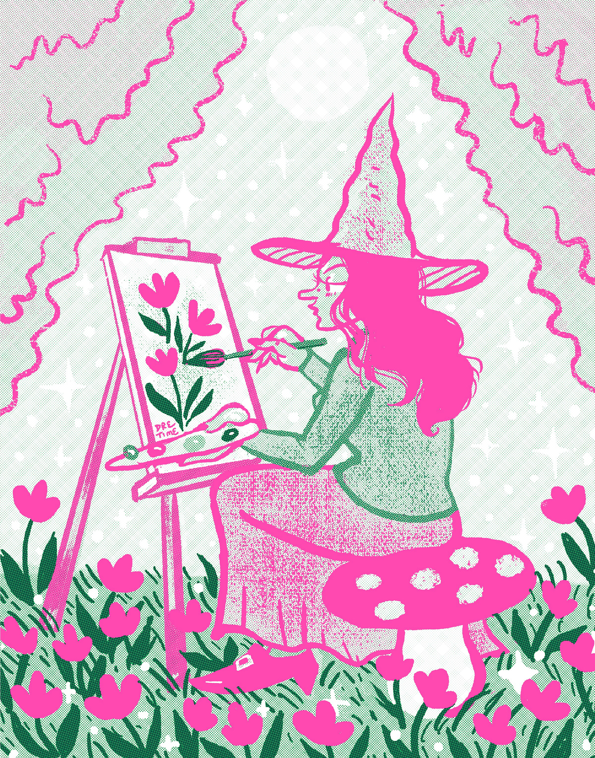 Witch of New Hope Risograph Print 2023