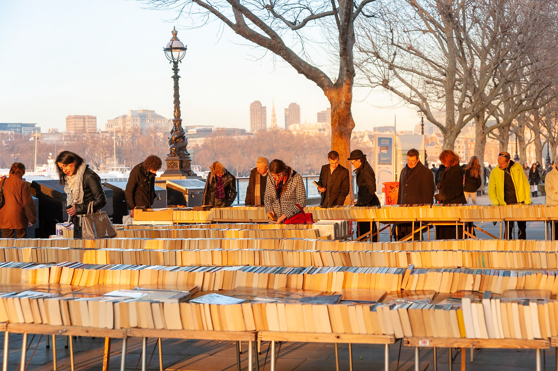 Waterloo Bridge book market, London