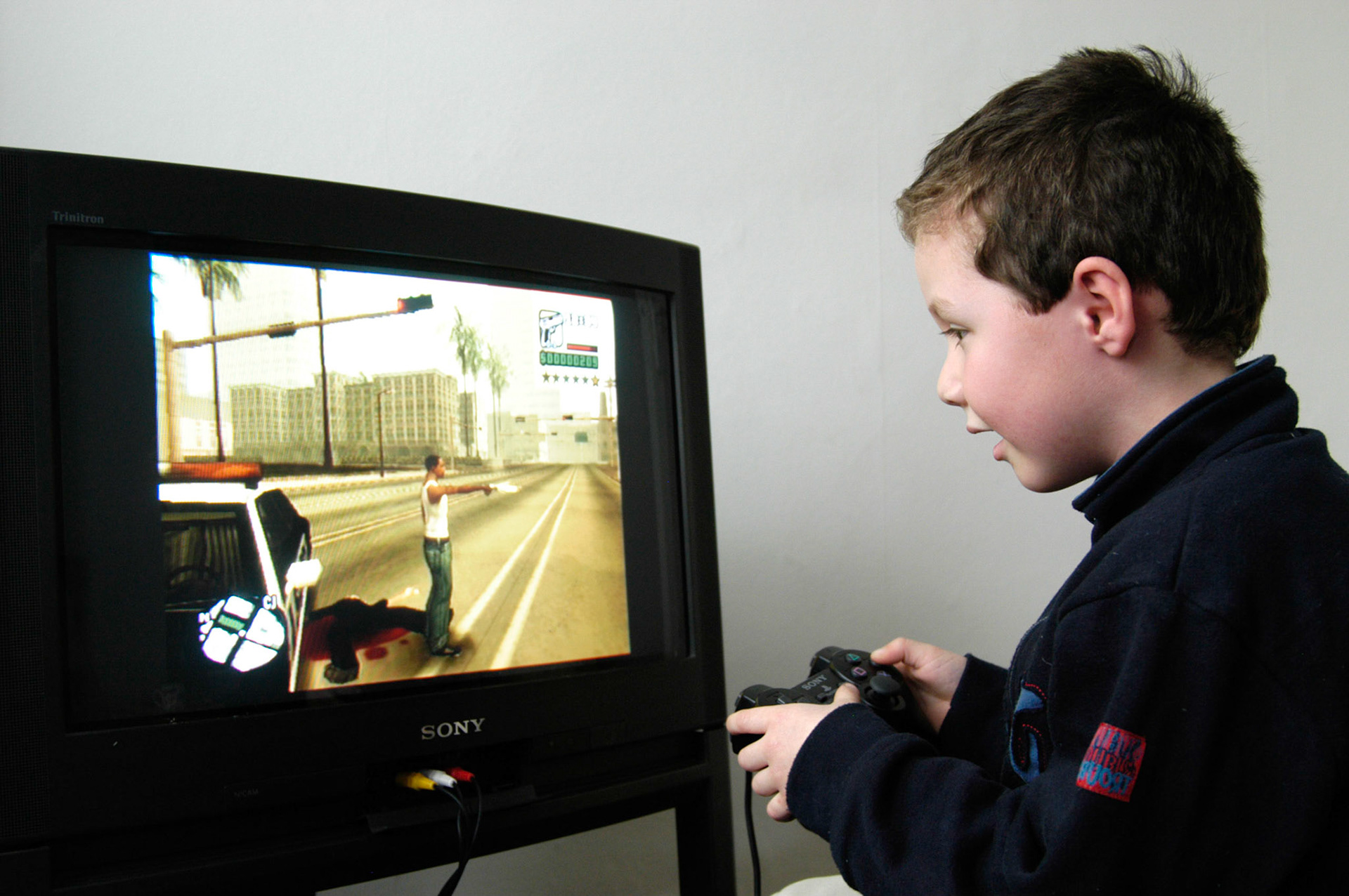 Playing Grand Theft Auto