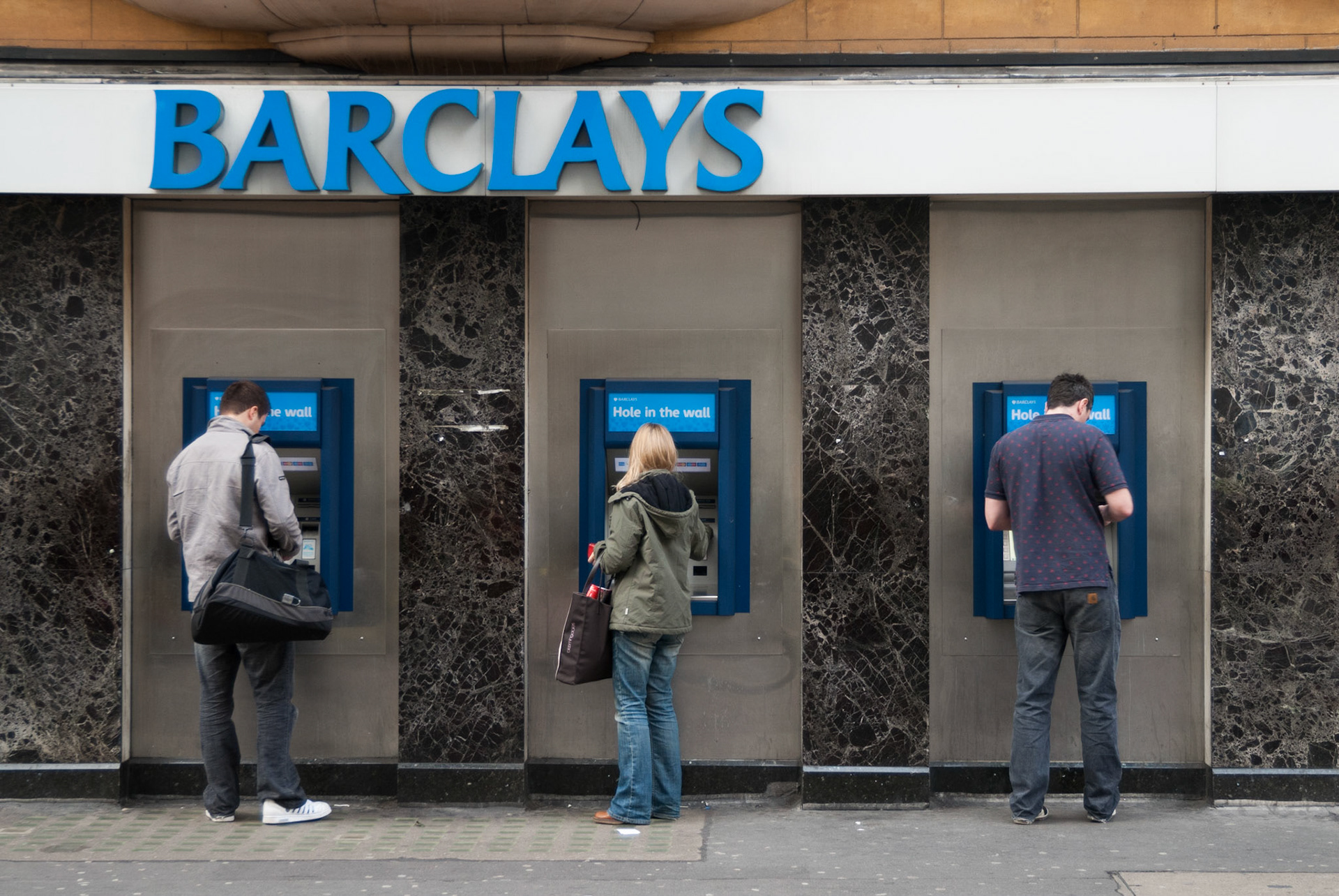 Barclays ATM machines, London