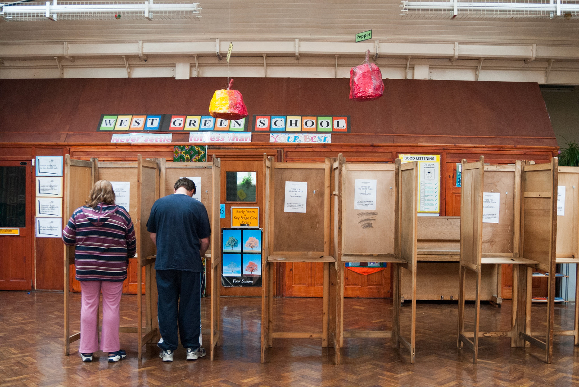 Polling station, London