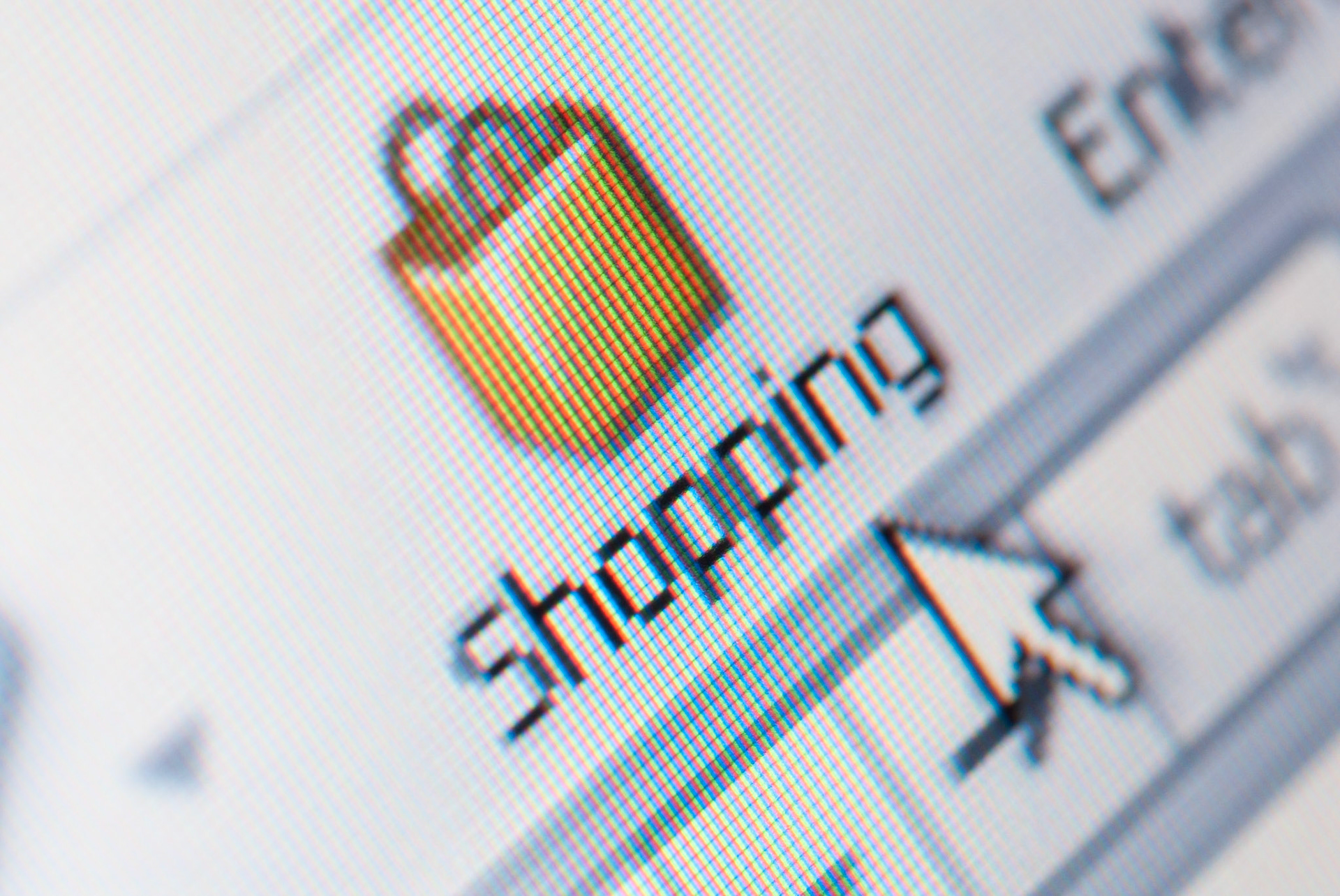 Online shopping screen