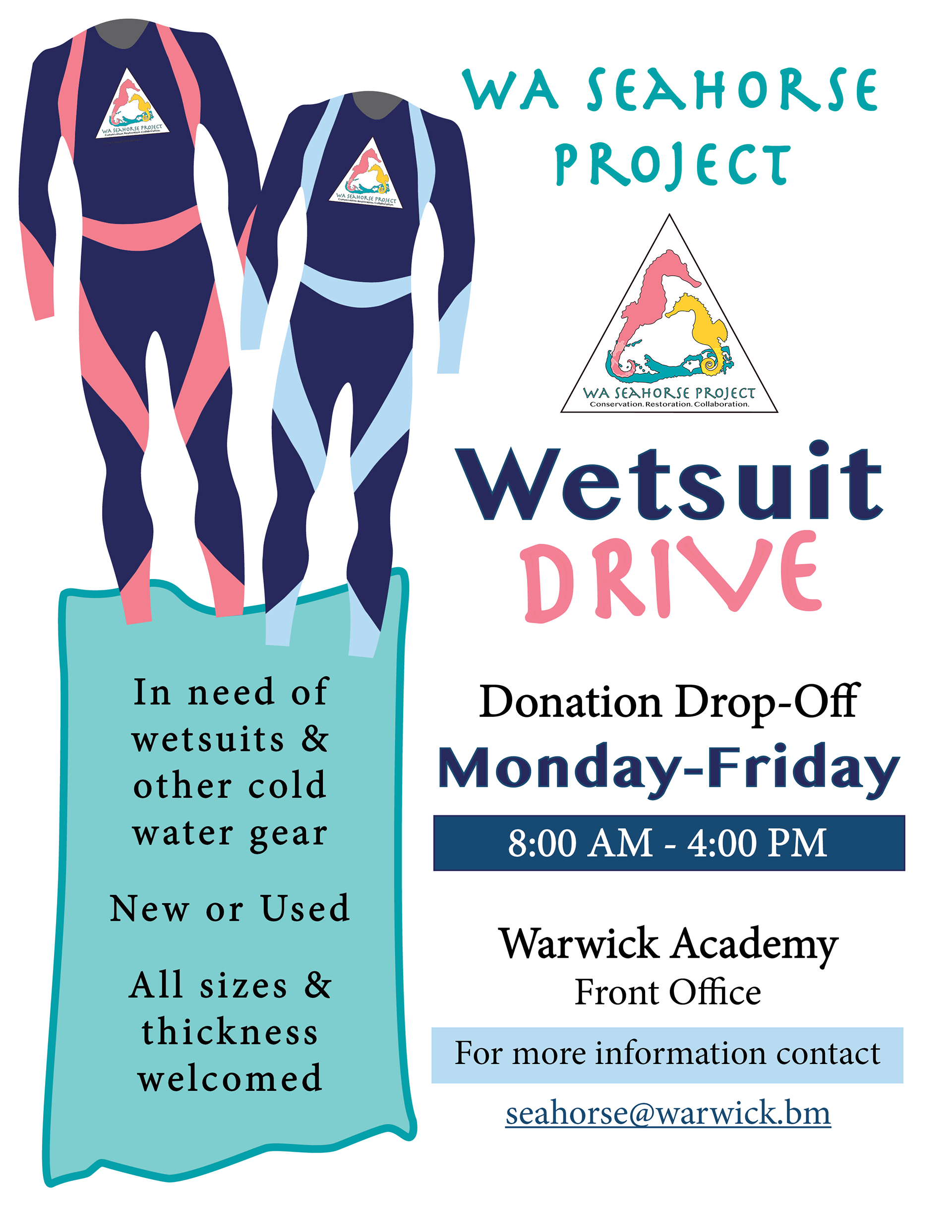 WASP Wetsuit Drive Promo Flyer