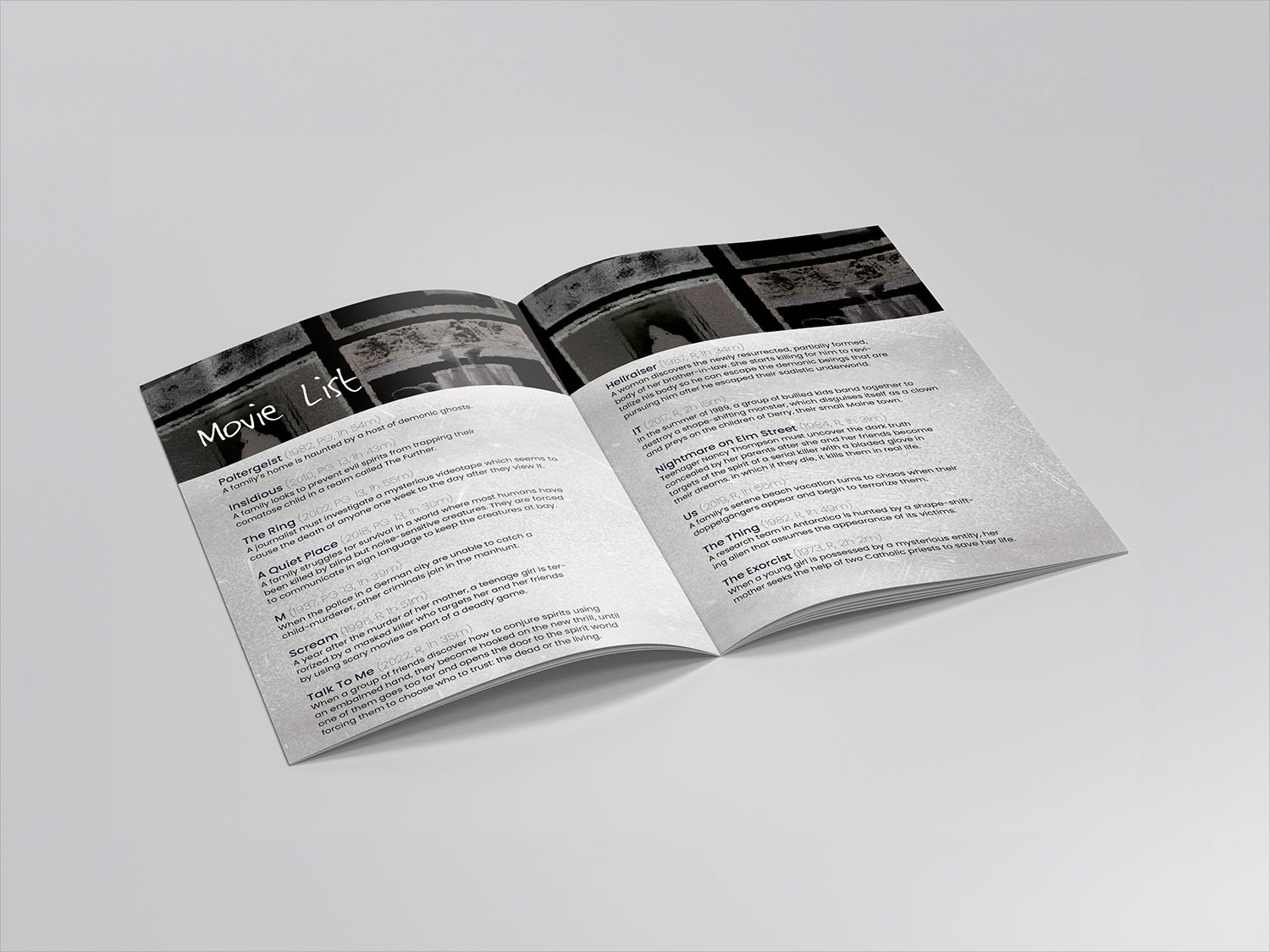 Experience – festival program (5.5 x 8.5 in.)