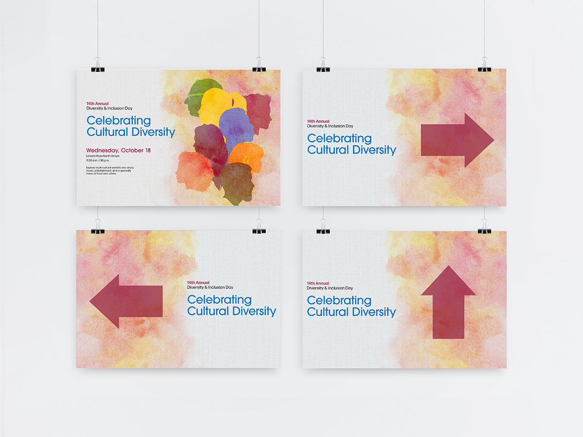 Print – promotional poster insert and directional signage (11 x 17 in.)