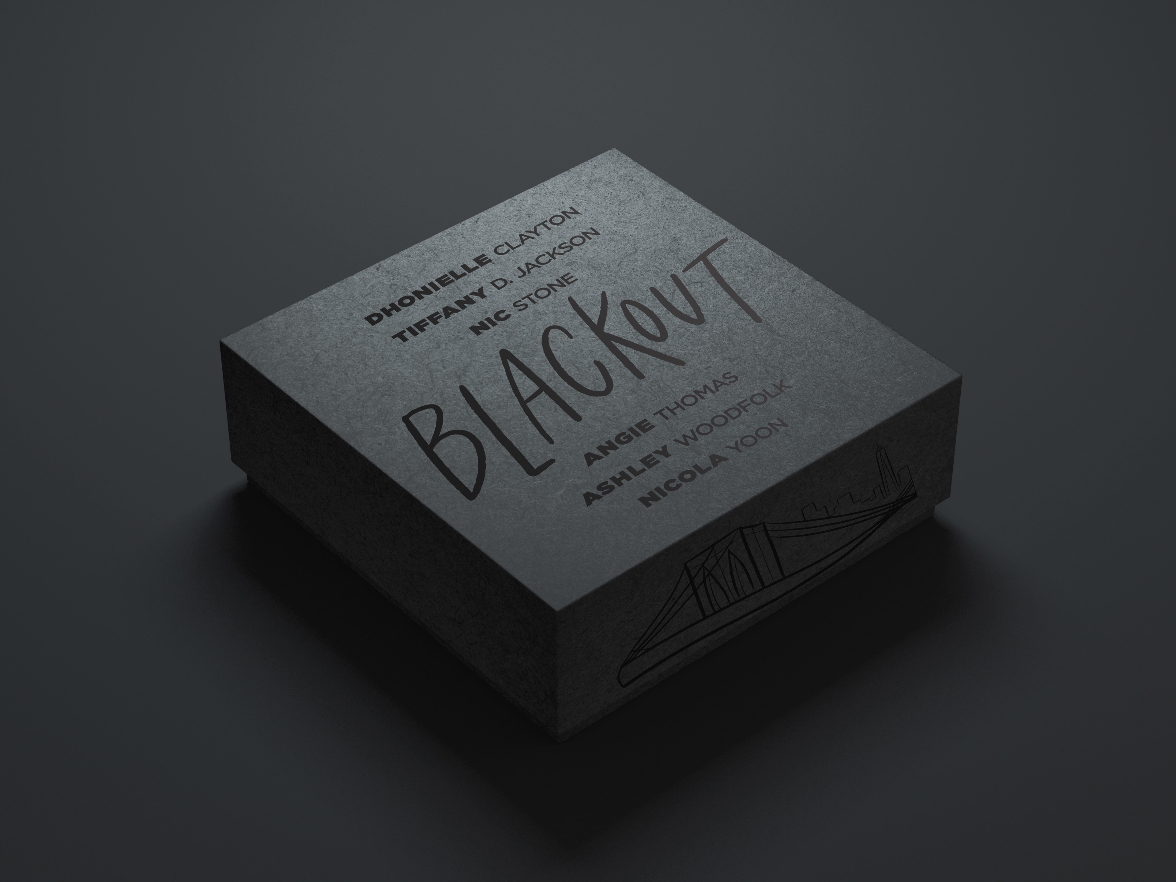 Influencer Box Mailing // Printed with Black Foil on Black Matte