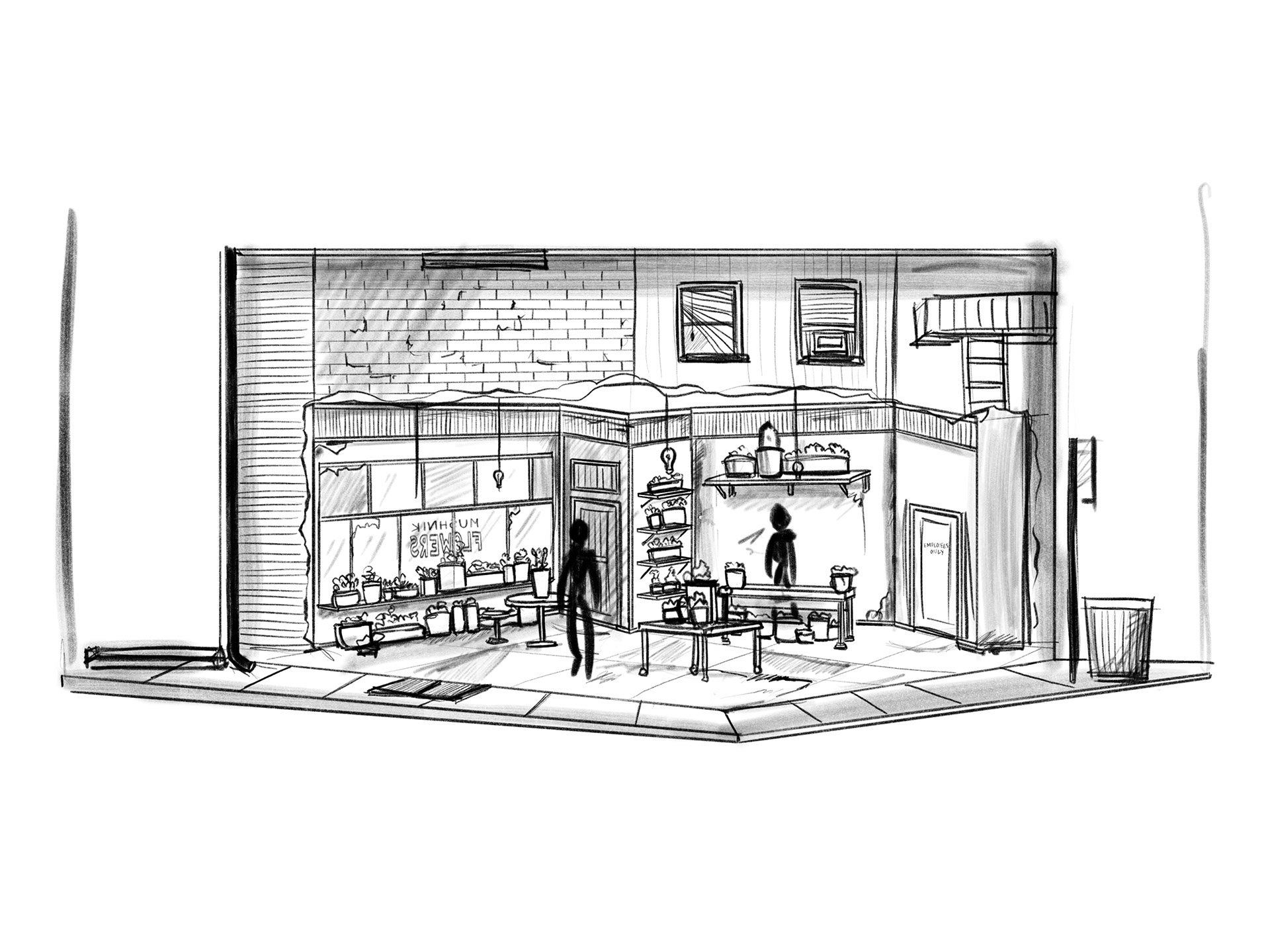 Shop Interior Sketch