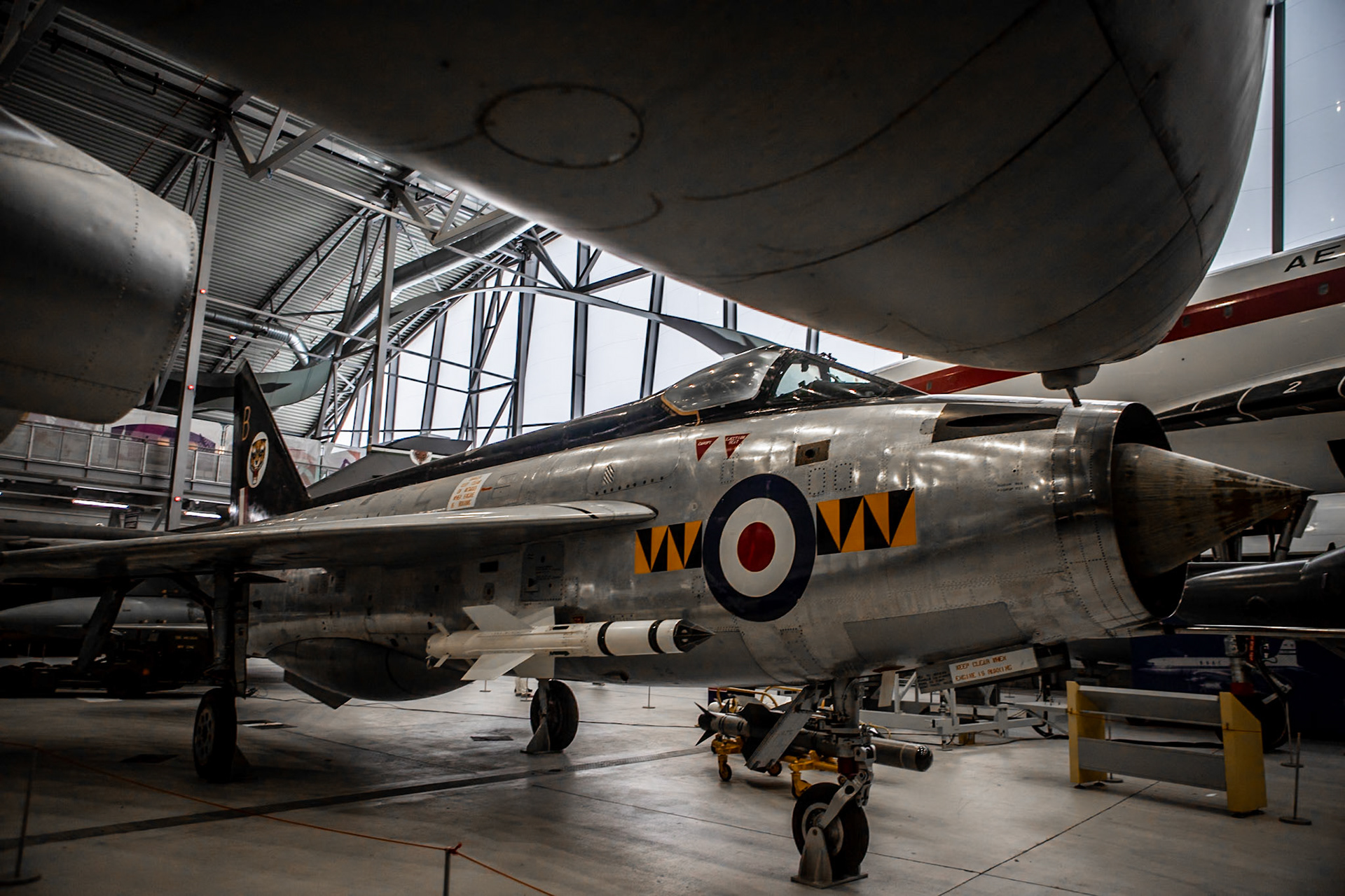The English Electric Lightning is a British fighter aircraft that served as an interceptor from 1960 to 1988. It is capable of a top speed above Mach 2. The Lightning was designed, developed, and manufactured by English Electric. After EE merged with other aircraft manufacturers to form the British Aircraft Corporation it was marketed as the BAC Lightning.