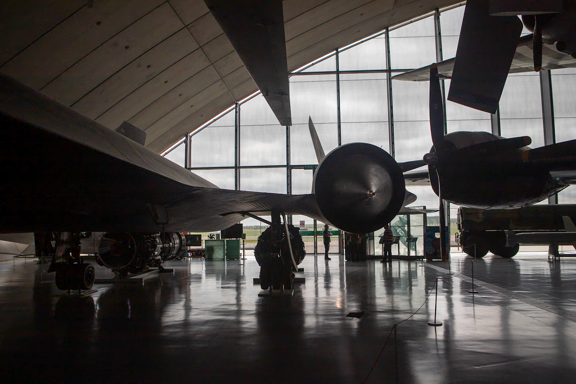 The Lockheed SR-71 "Blackbird" is a retired long-range, high-altitude, Mach 3+ strategic reconnaissance aircraft that was developed and manufactured by the American aerospace company Lockheed Corporation. Its nicknames include "Blackbird" and "Habu". The SR-71 Blackbird at IWM Duxford has flown higher than any other. It set the world record for sustained altitude flight in 1976, flying at 85,000 feet.