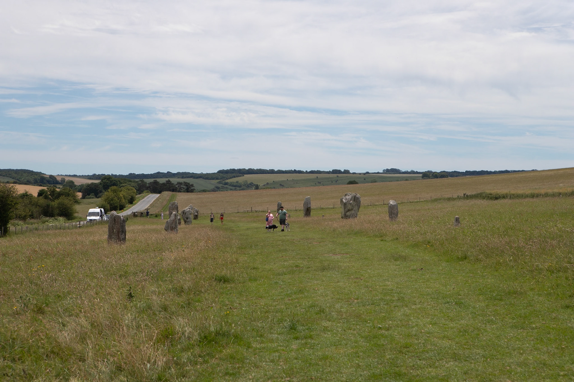 Avebury is a Neolithic henge monument containing three stone circles, around the village of Avebury in Wiltshire, in south-west England. One of the best-known prehistoric sites in Britain, it contains the largest megalithic stone circle in the world.