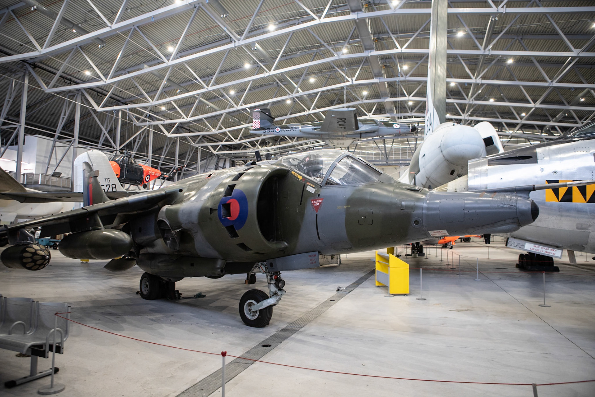 The British Aerospace Sea Harrier is a naval short take-off and vertical landing/vertical take-off and landing jet fighter, reconnaissance and attack aircraft. It is the second member of the Harrier family developed.
