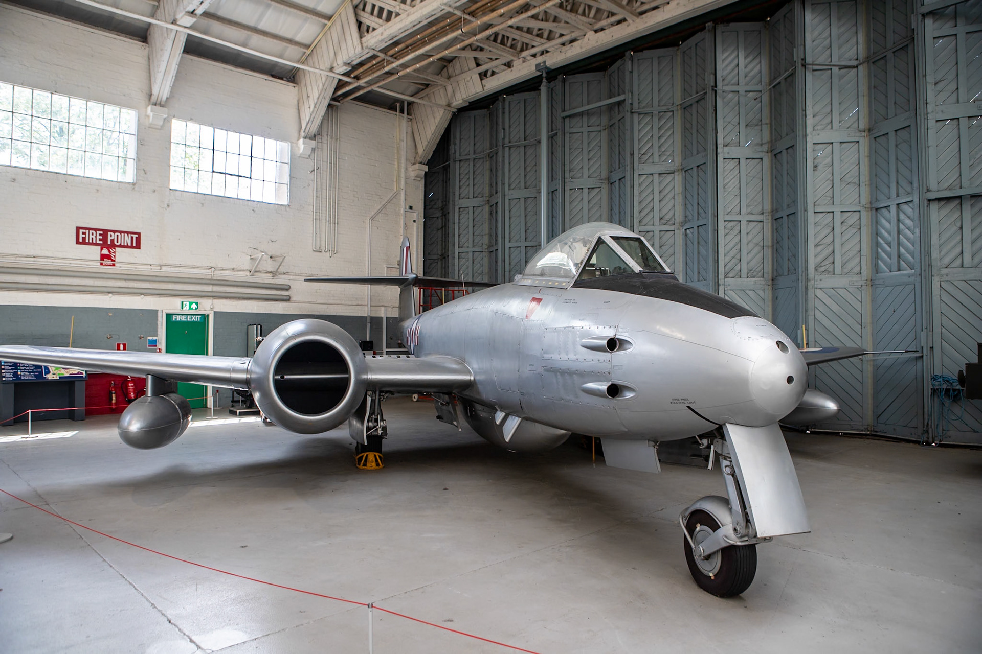The Gloster Meteor was the first British jet fighter and the Allies' only jet aircraft to engage in combat operations during the Second World War. It was designed and primarily produced by the Gloster Aircraft Company, although its development was heavily reliant on its ground-breaking turbojet engines, pioneered by Frank Whittle and his company, Power Jets Ltd.