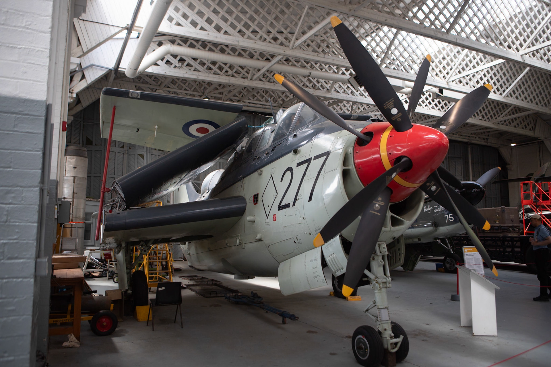 The Fairey Gannet is a carrier-borne aircraft that was designed and produced by the British aircraft manufacturer the Fairey Aviation Company. It was developed for the Royal Navy, being the first fixed-wing aircraft to combine both the search and strike portions of anti-submarine warfare (ASW) operations to be operated by the Fleet Air Arm (FAA)