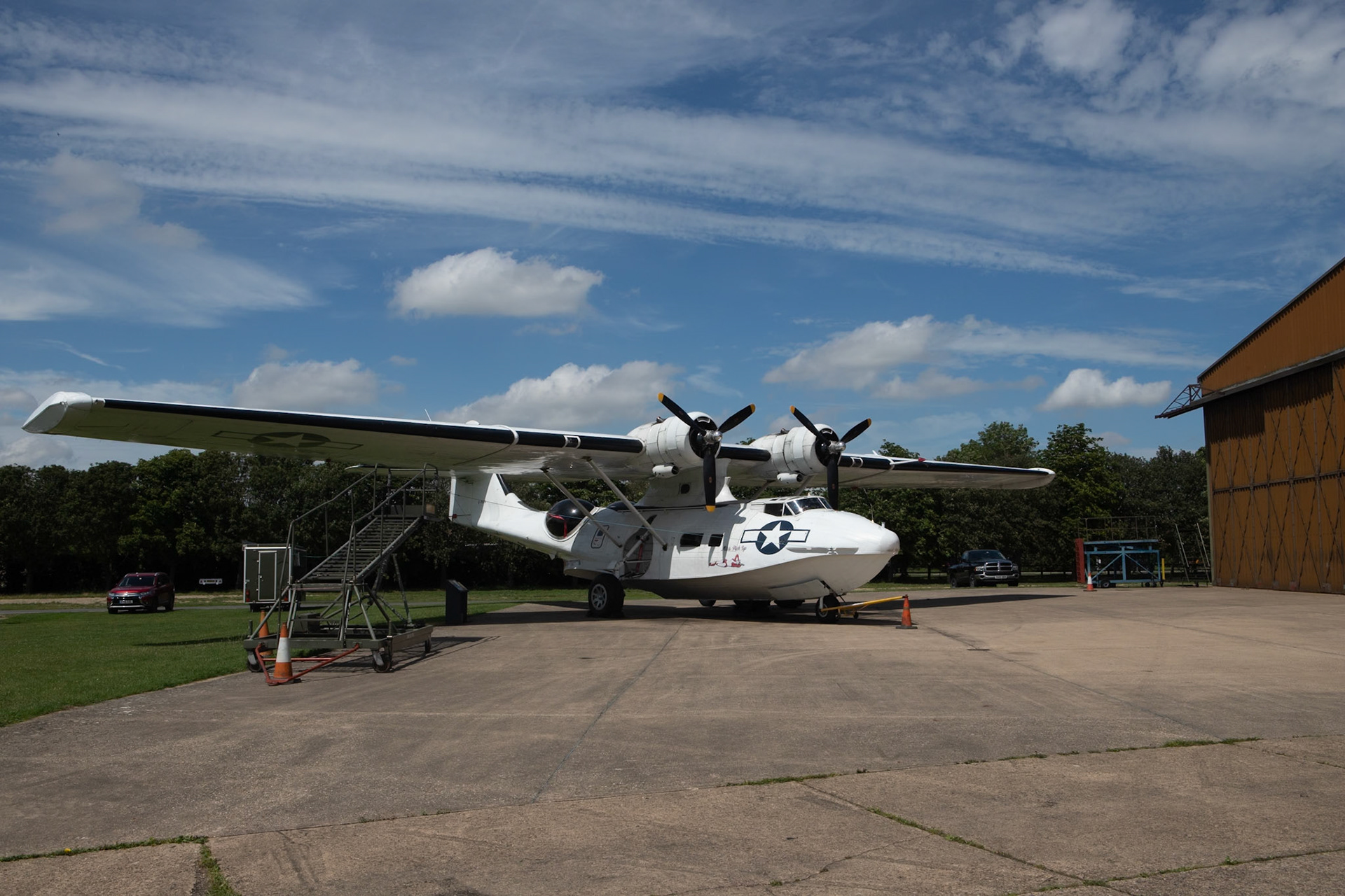 The Consolidated Model 28, more commonly known as the PBY Catalina (U.S. Navy designation), is an American flying boat and amphibious aircraft designed by Consolidated Aircraft in the 1930s and 1940s. In U.S. Army service, it was designated as the OA-10