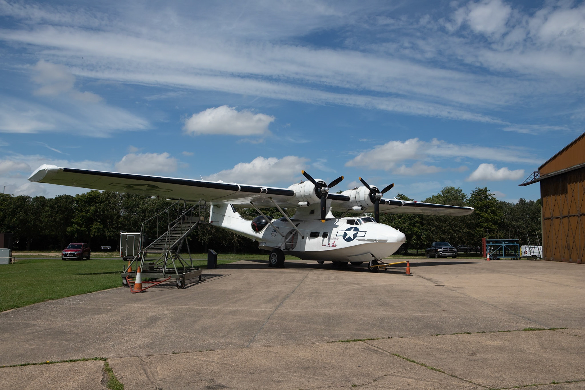 The Consolidated Model 28, more commonly known as the PBY Catalina (U.S. Navy designation), is an American flying boat and amphibious aircraft designed by Consolidated Aircraft in the 1930s and 1940s. In U.S. Army service, it was designated as the OA-10