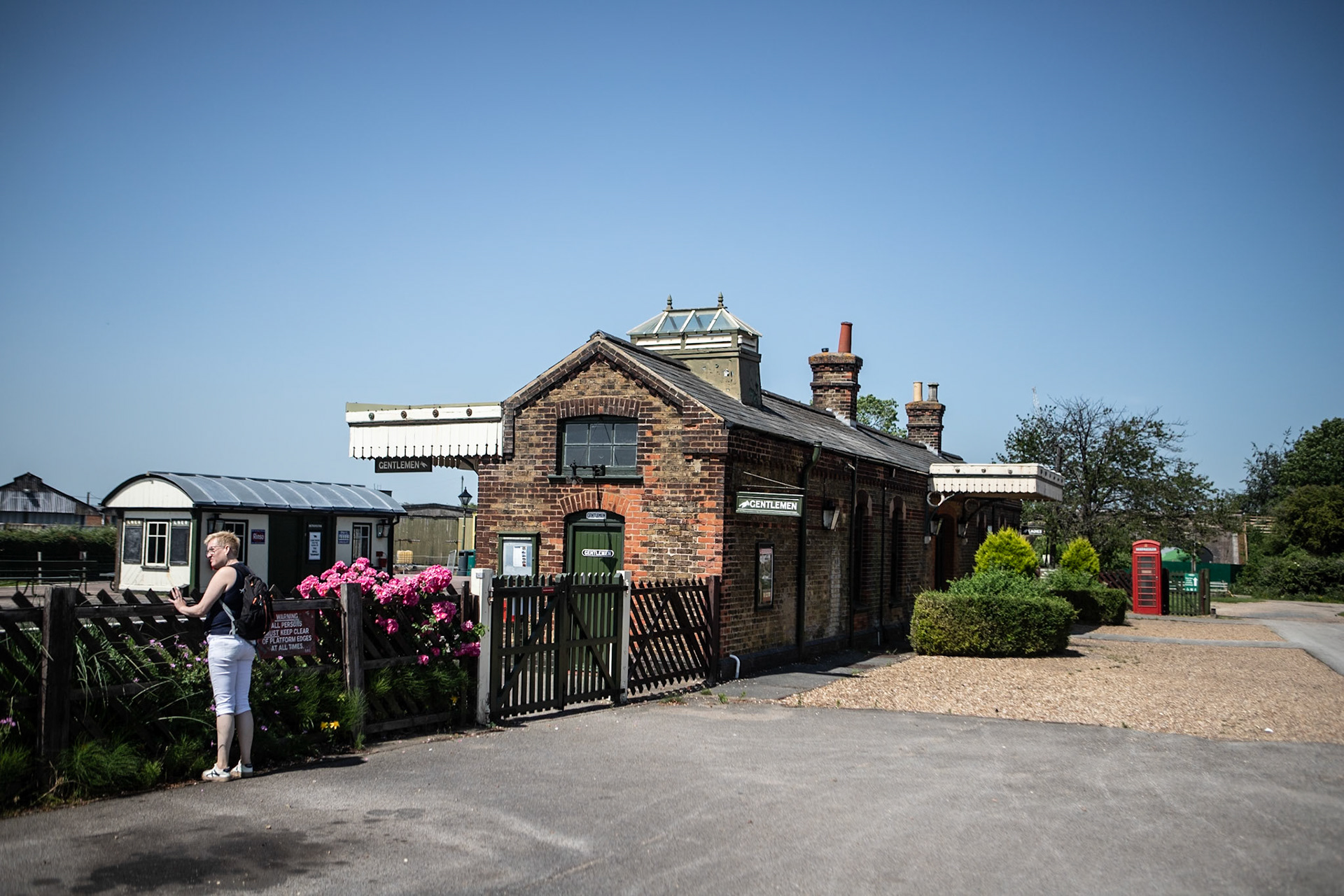 Quainton Road railway station served the area of Quainton, in Buckinghamshire, England; it is sited 44 miles (71 km) from London. Built by the Aylesbury and Buckingham Railway, it was the result of pressure from the 3rd Duke of Buckingham to route the railway near his home at Wotton House and to open a railway station at the nearest point to it. Serving a relatively underpopulated area, Quainton Road was a crude railway station, described as "extremely primitive".
