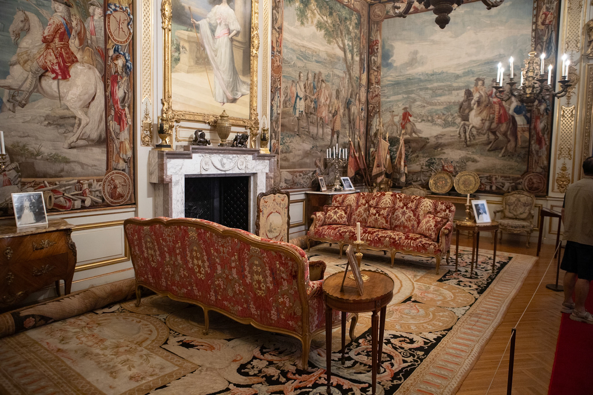 Blenheim Palace is a country house in Woodstock, Oxfordshire, England. It is the seat of the Dukes of Marlborough, and the birthplace of Sir Winston Churchill. Originally called Blenheim Castle, it has been known as Blenheim Palace since the 19th century. One of England's largest houses, it was built between 1705 and 1722, and was designated a UNESCO World Heritage Site in 1987