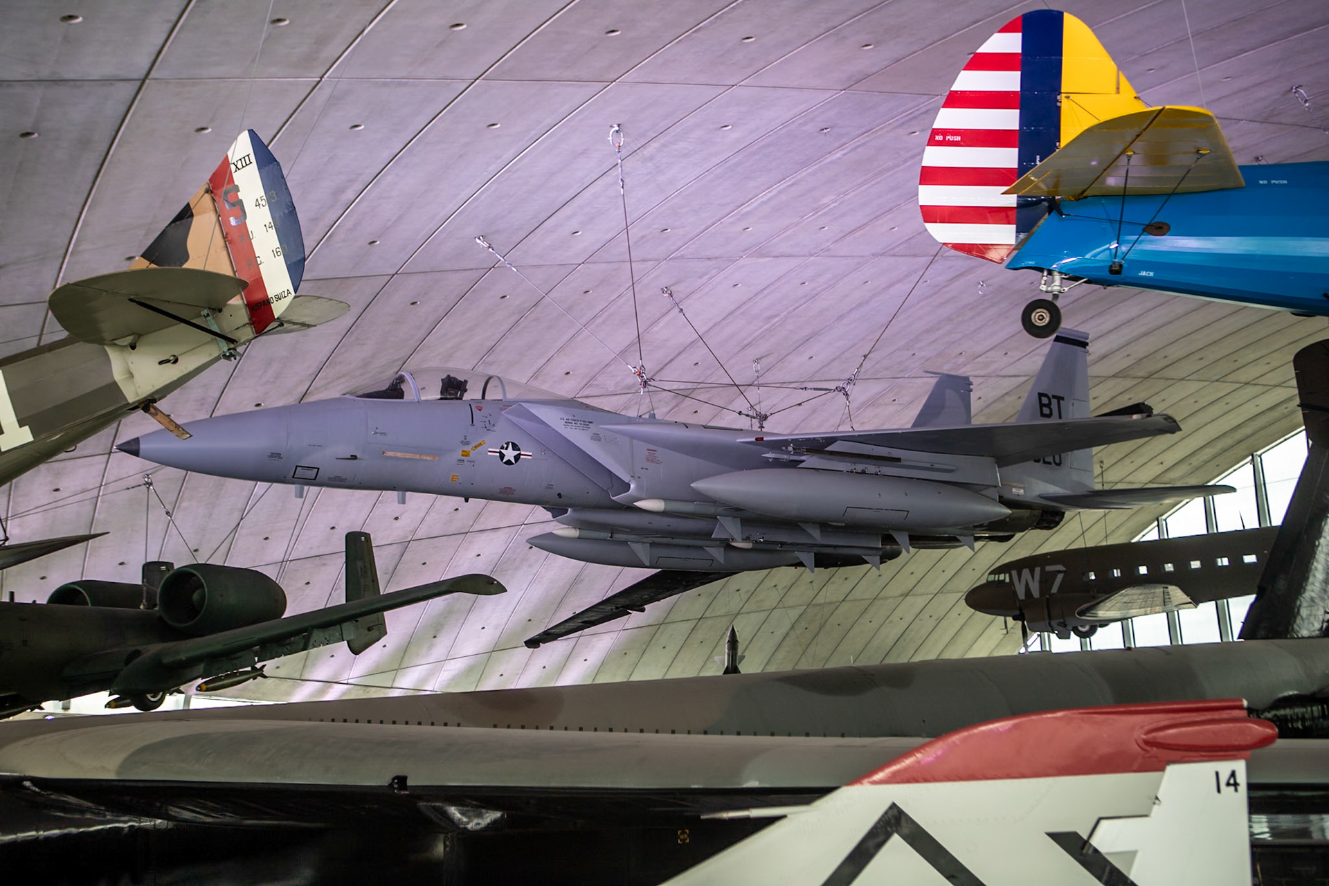 The McDonnell Douglas F-15 Eagle is an American twin-engine, all-weather tactical fighter aircraft renowned for its exceptional maneuverability, speed, and undefeated combat record. Originally developed by McDonnell Douglas (now part of Boeing), it has served as a frontline air superiority fighter for the U.S. Air Force and allied nations for decades.