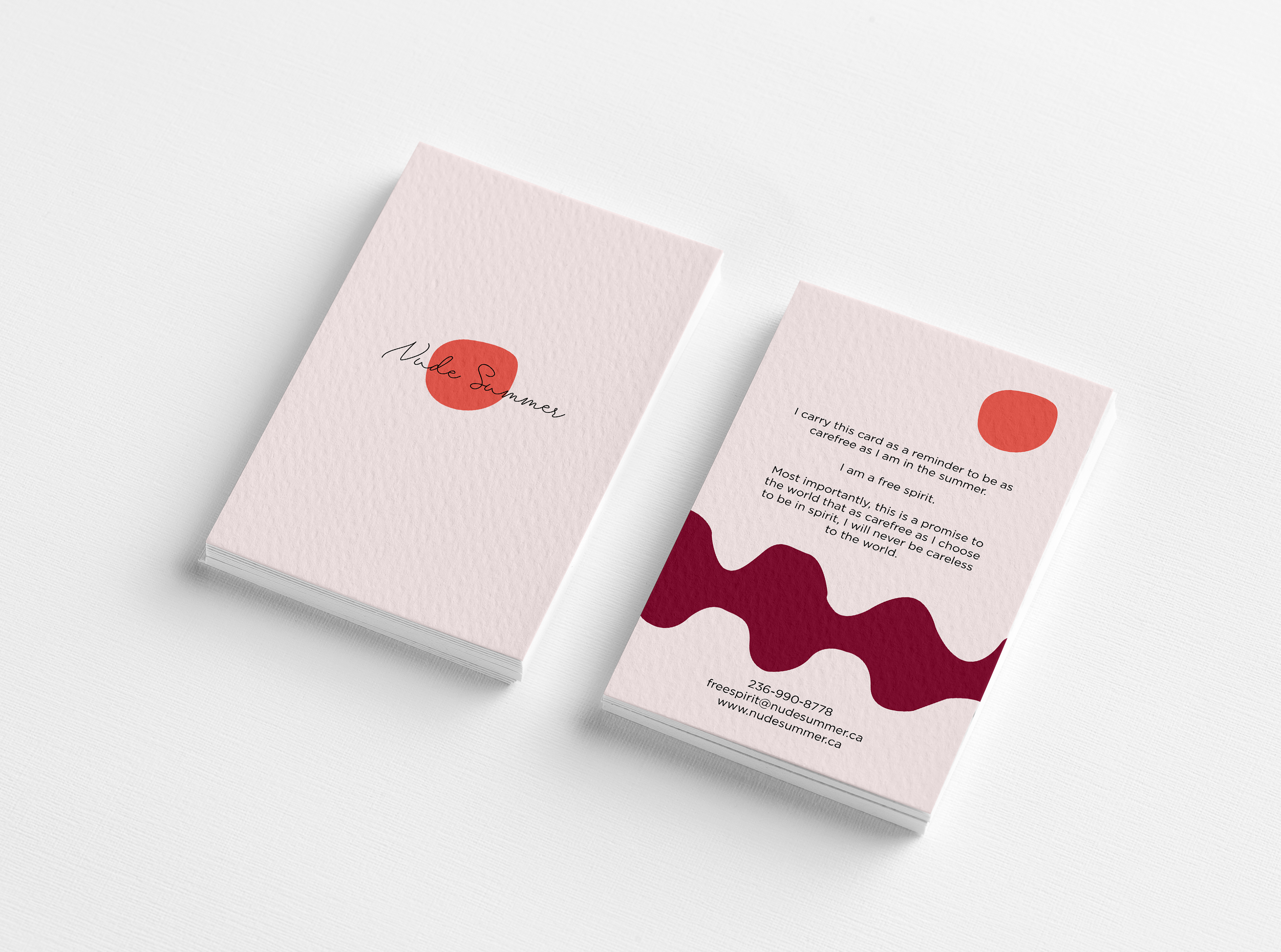 Business cards/ reminders of our brand spirit