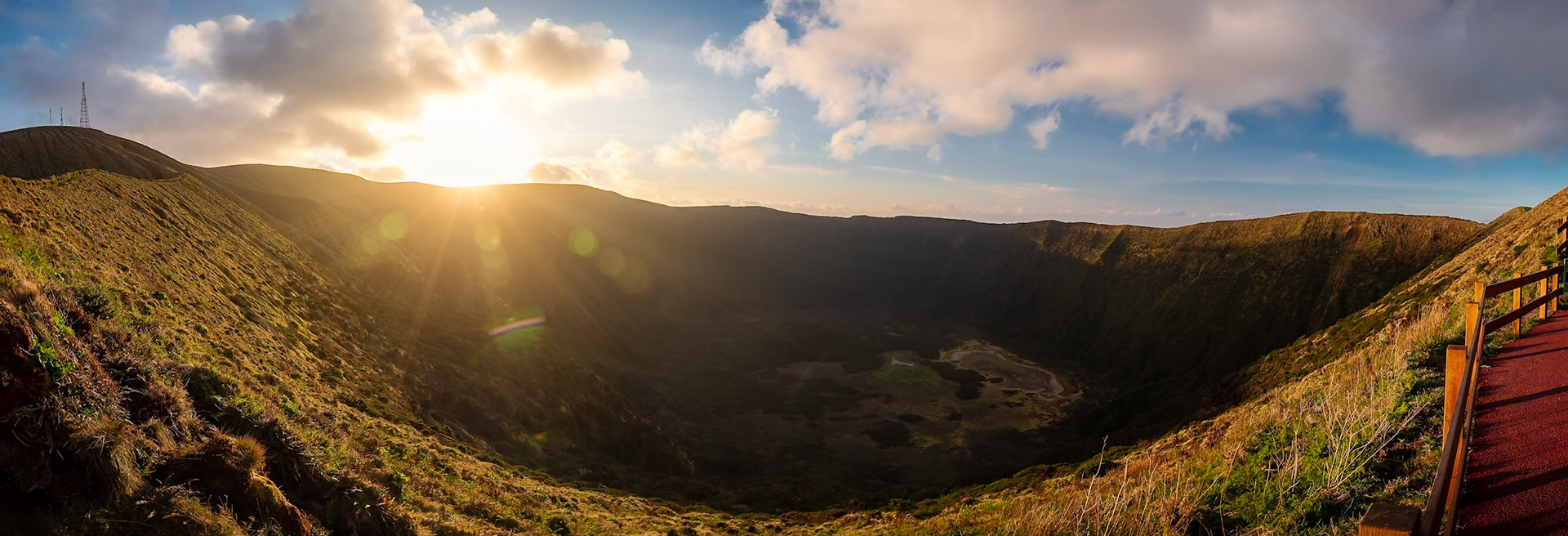 Panorama of Caldeira in Faial Azores