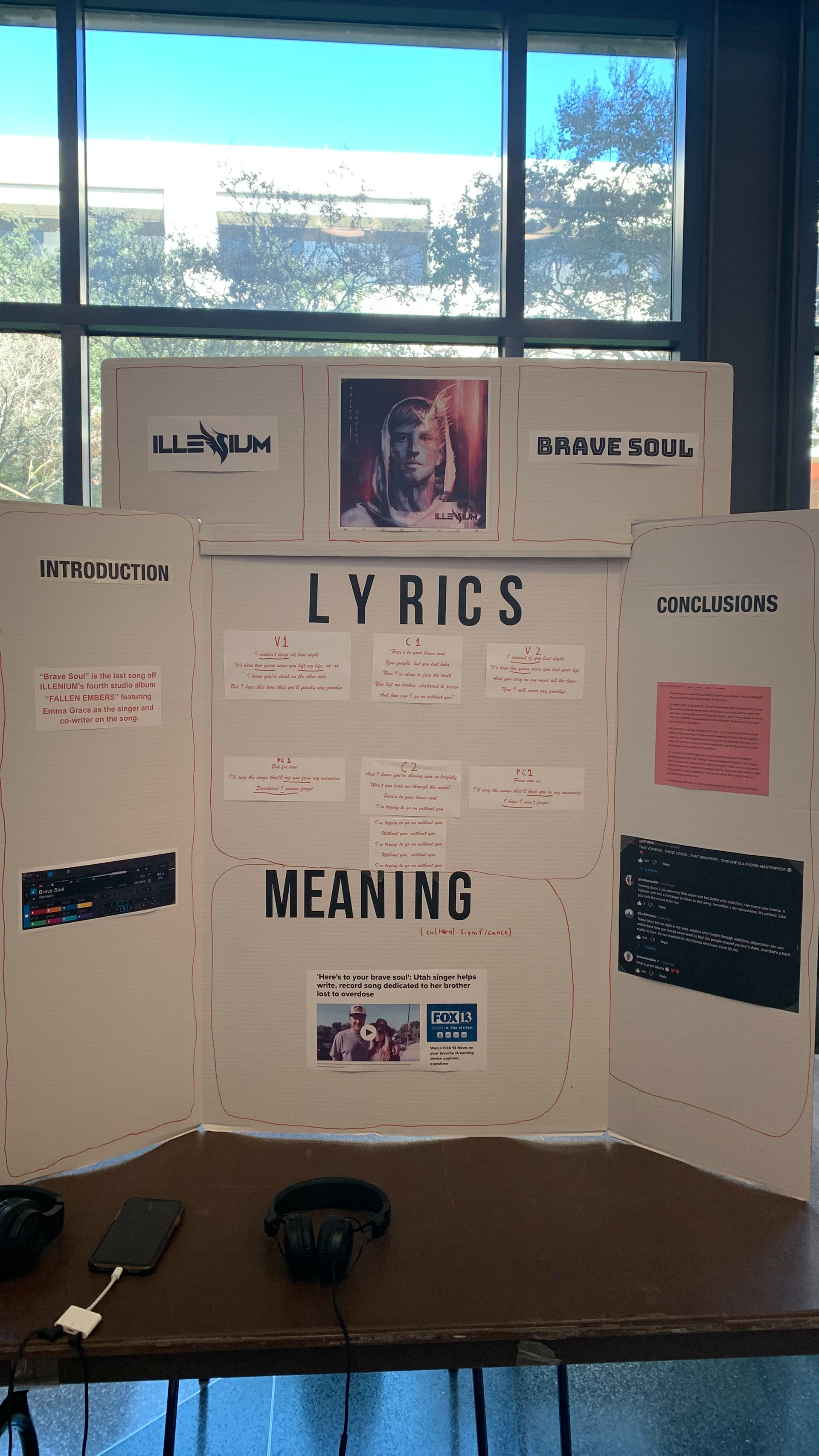 Analysis poster of "Brave Soul" by Illenium, created by Daniel Walker.