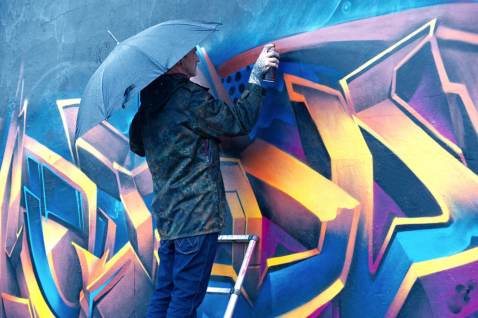 Rain Did not Stop Painting