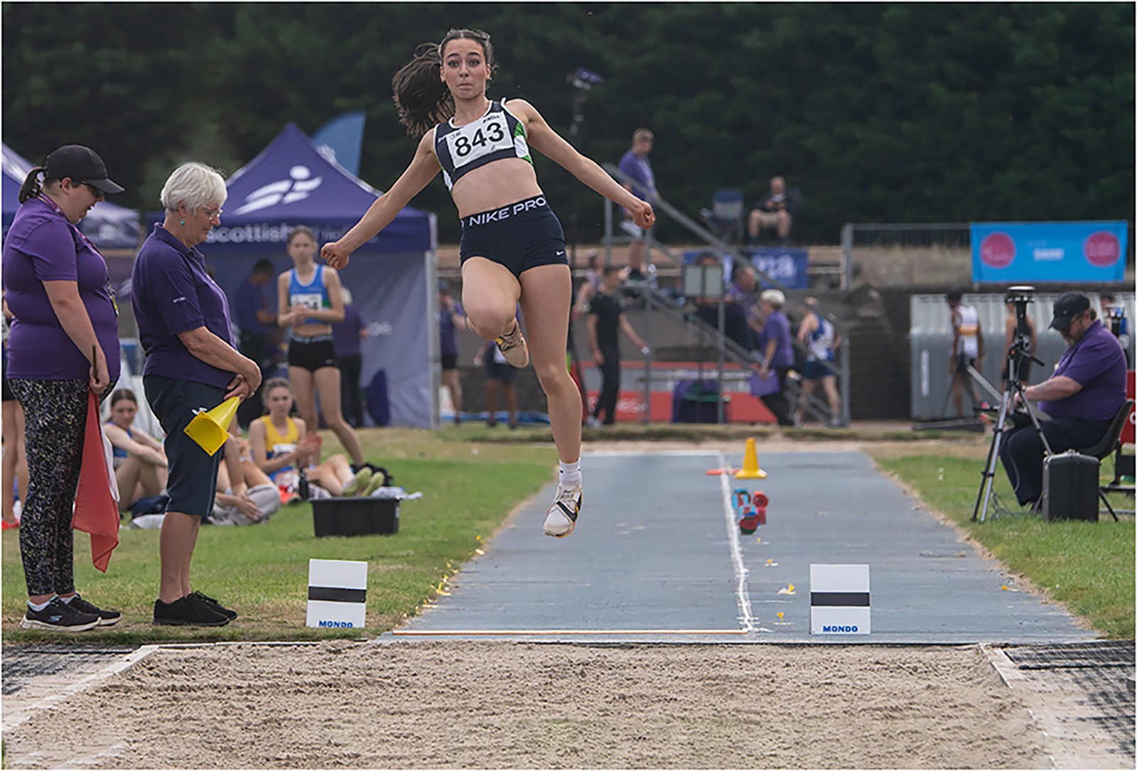 Facing long jump